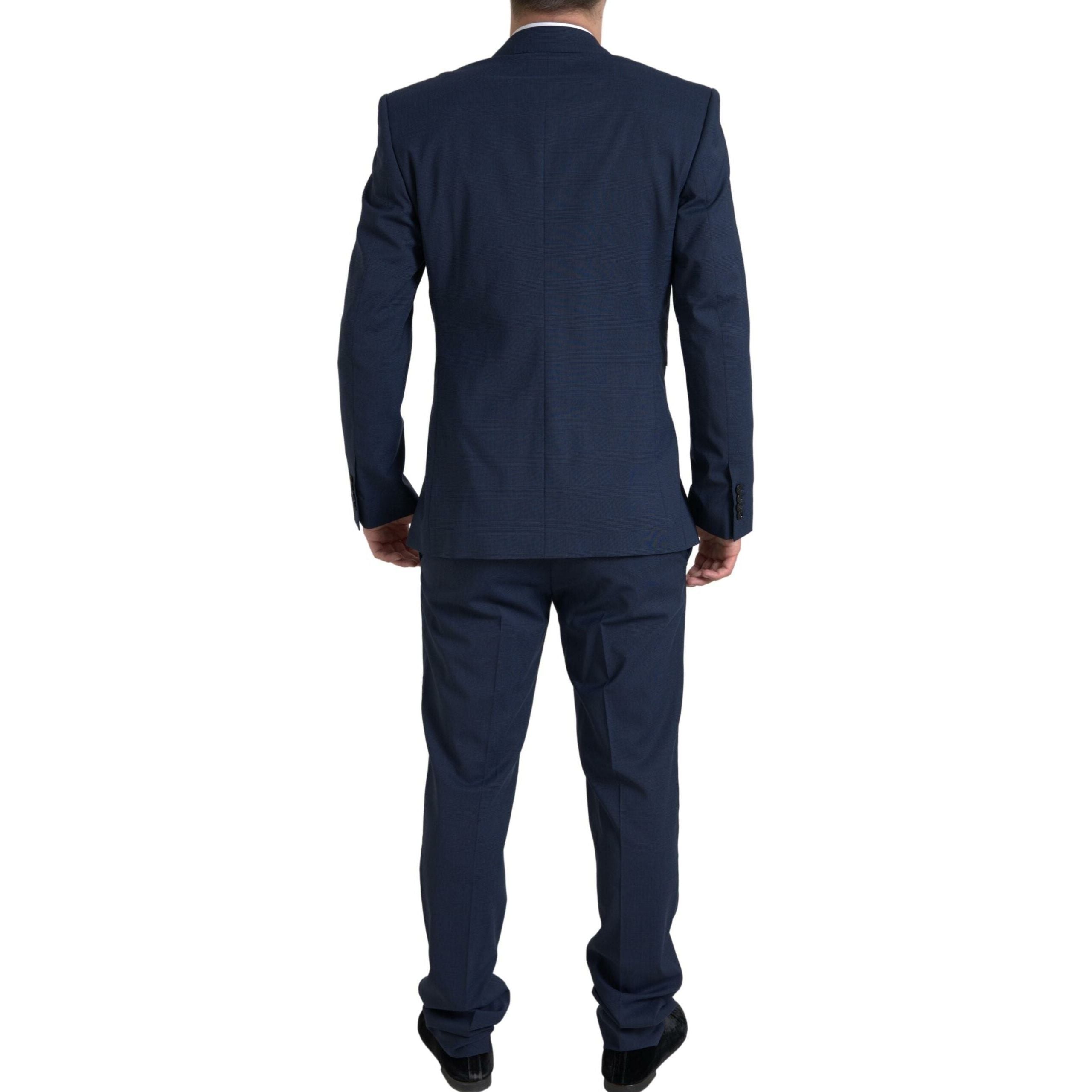 Dolce & Gabbana Blue Wool Two-Piece Suit