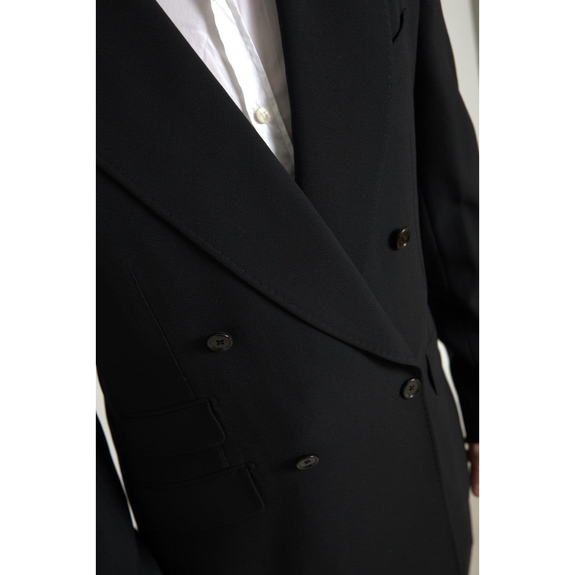 Dolce & Gabbana Navy Virgin Wool Double Breasted Suit