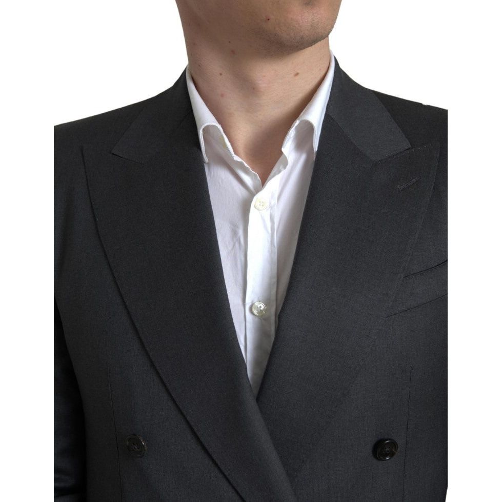 Dolce & Gabbana Sleek Grey Virgin Wool Suit