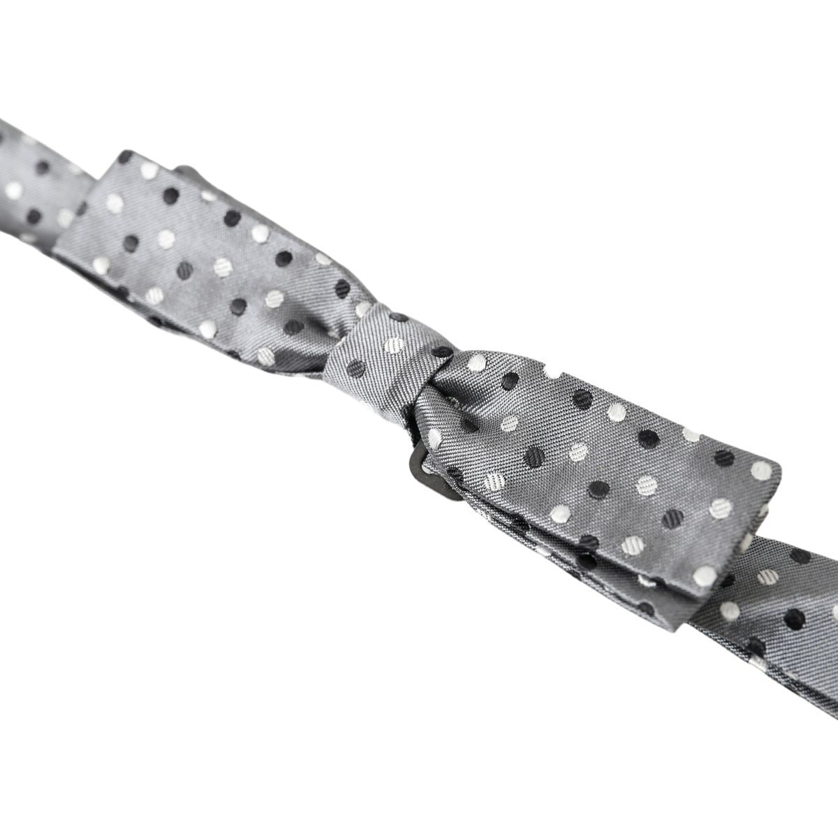 Dolce & Gabbana Gray Silk Bow Tie for Formal Style