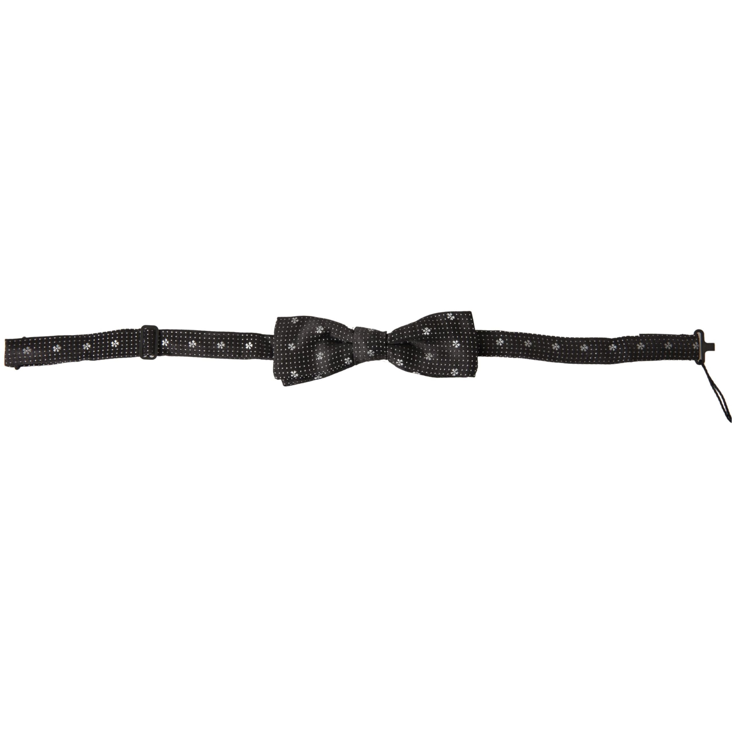 Dolce & Gabbana Black Silk Bow Tie Accessory