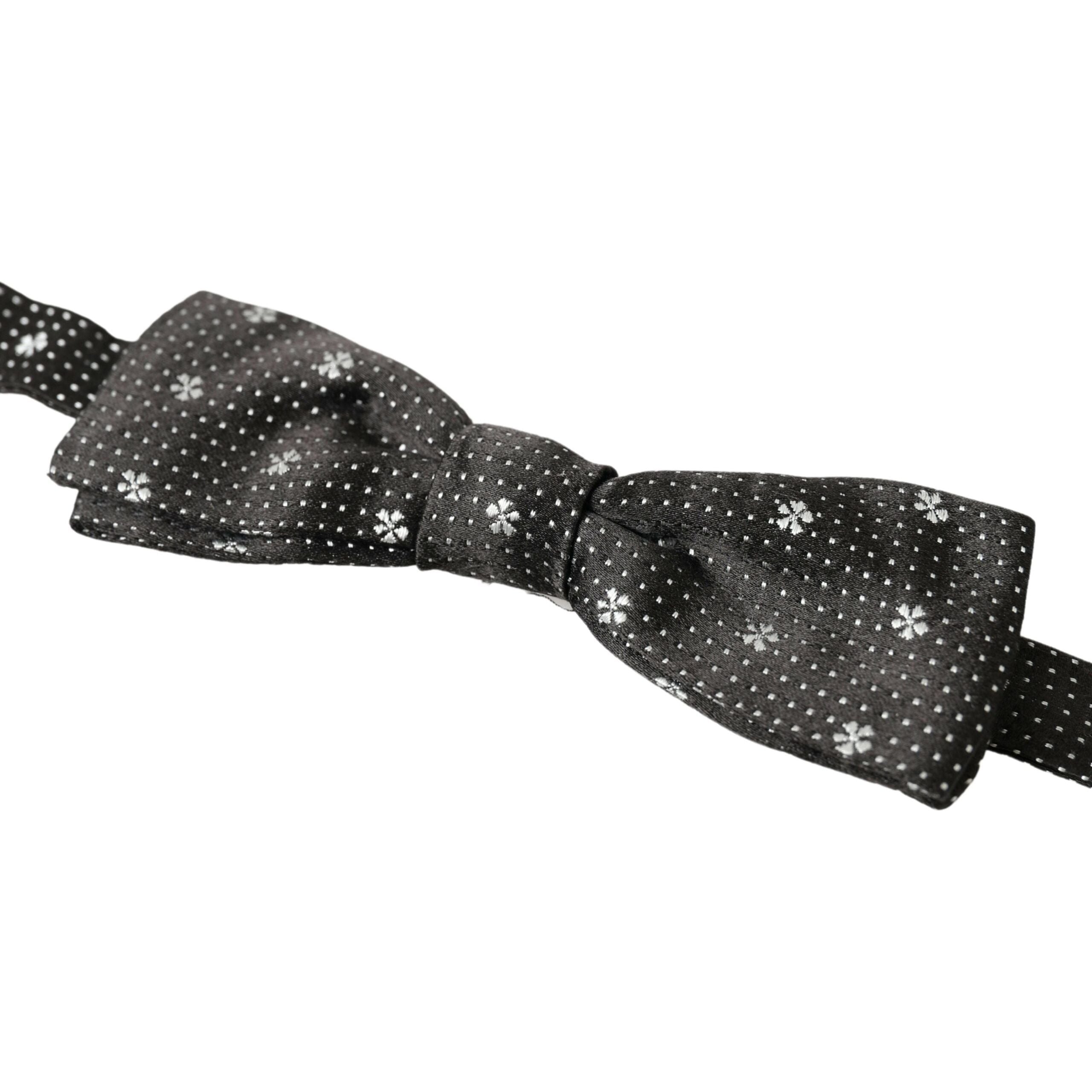 Dolce & Gabbana Black Silk Bow Tie Accessory