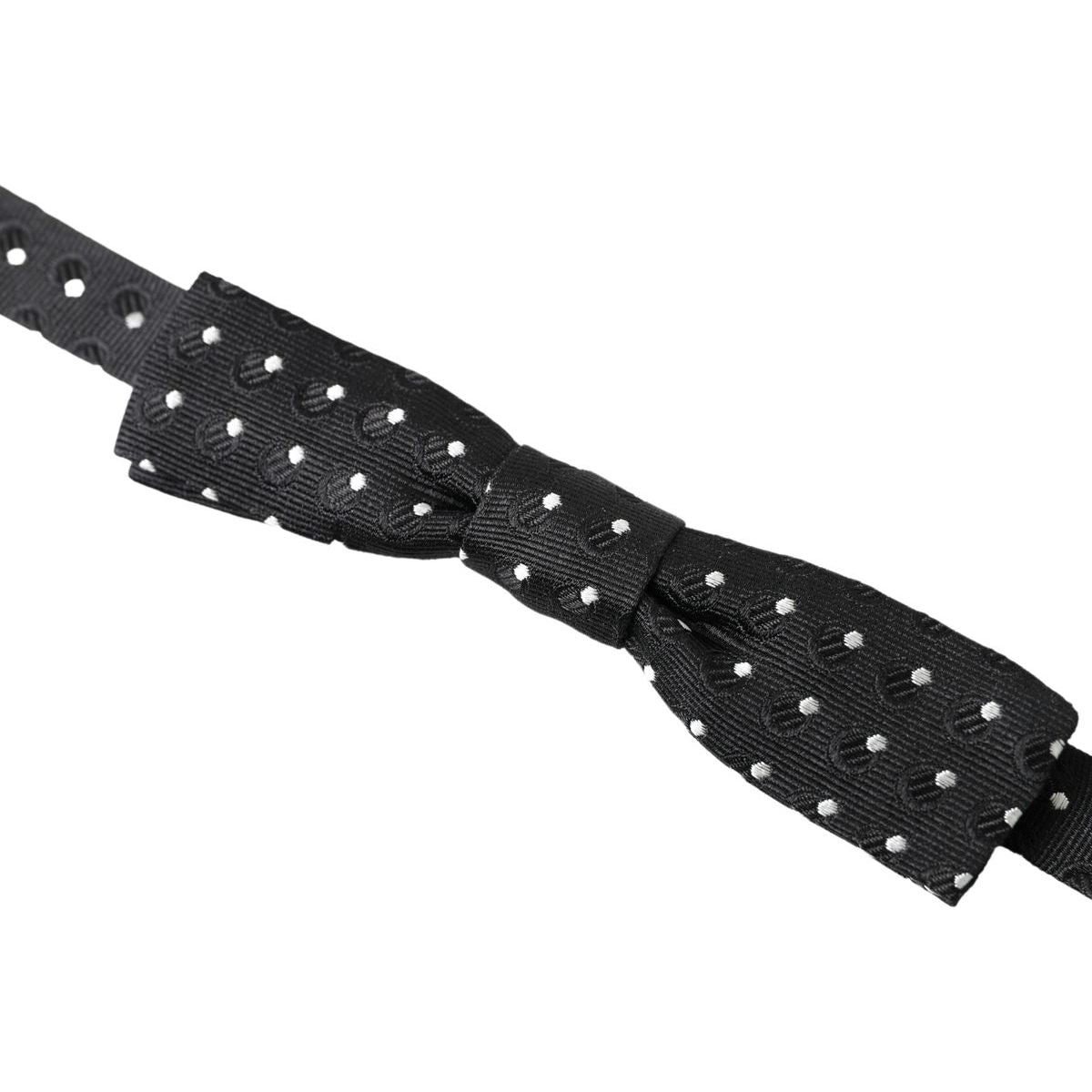Dolce & Gabbana Black Silk Bow Tie for Sophisticated Evenings
