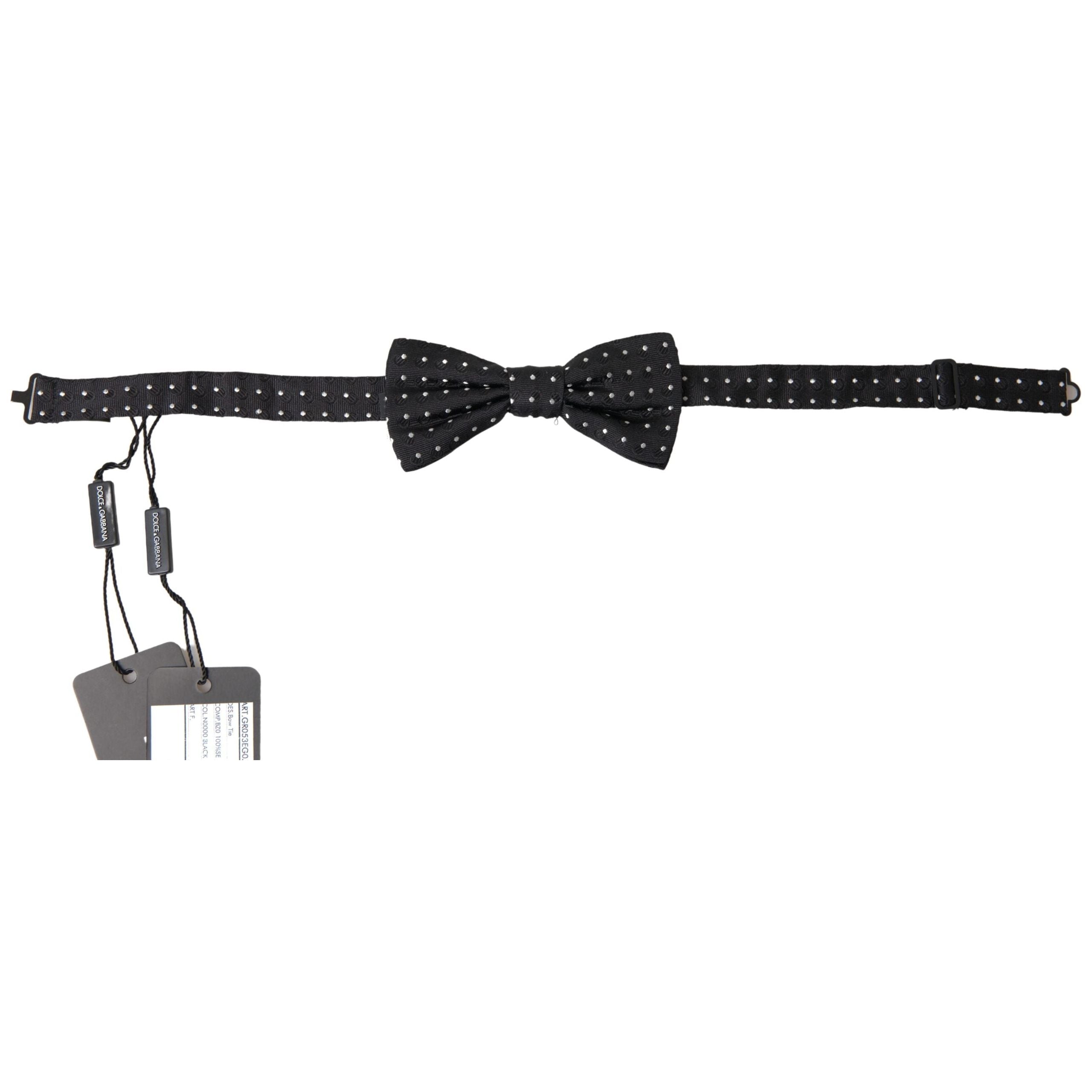 Dolce & Gabbana Black Silk Bow Tie Accessory