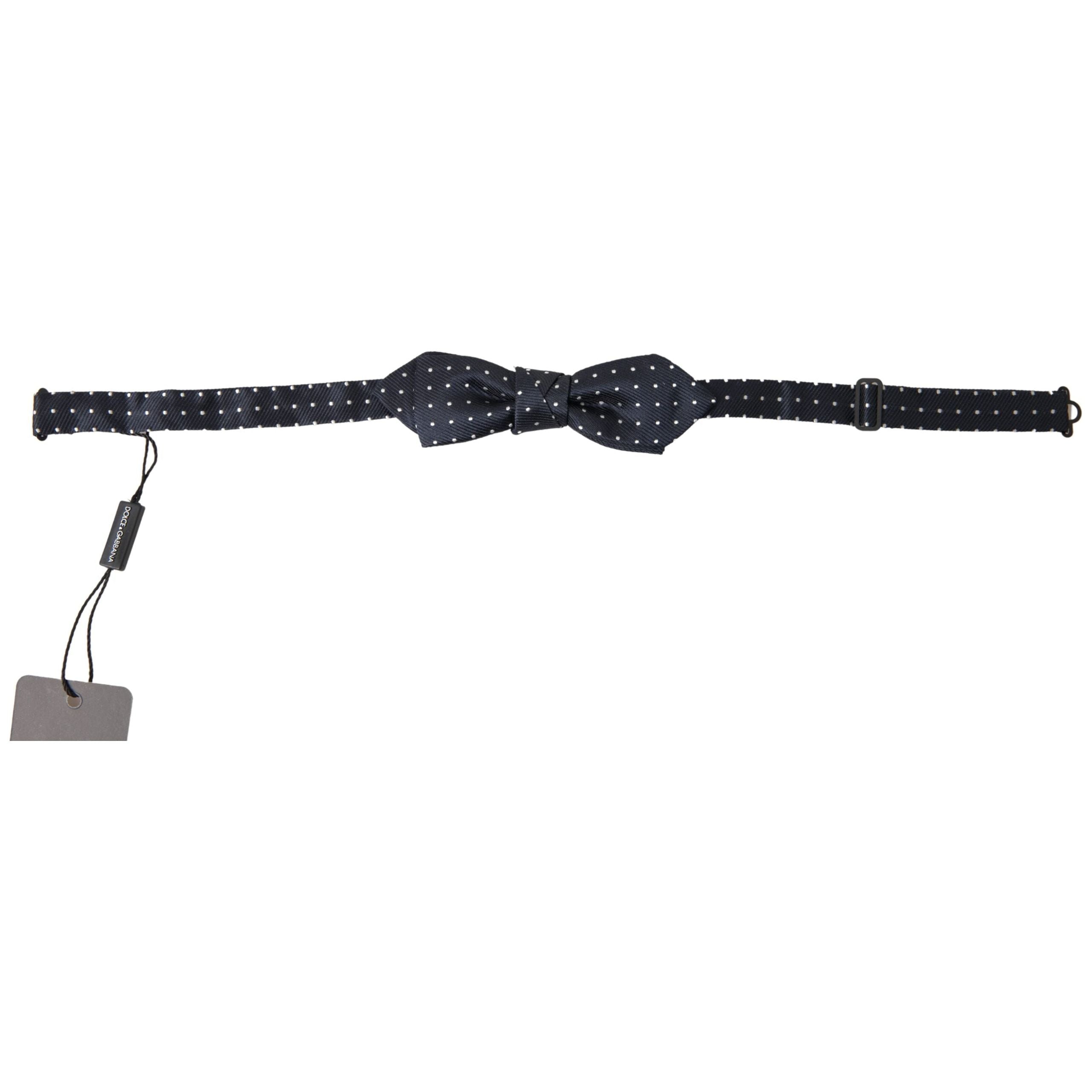 Dolce & Gabbana Blue Silk Bow Tie Accessory