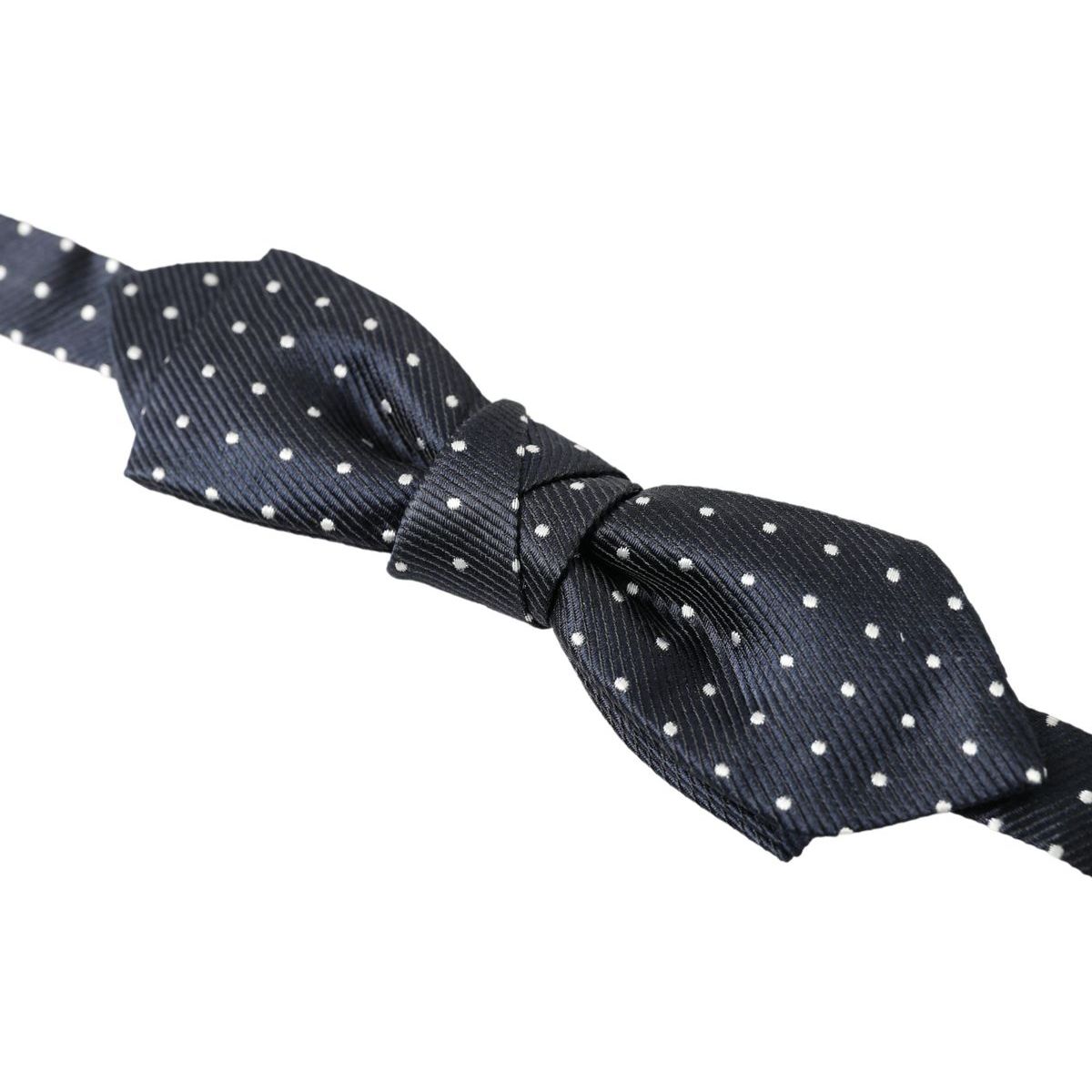 Dolce & Gabbana Blue Silk Bow Tie Accessory