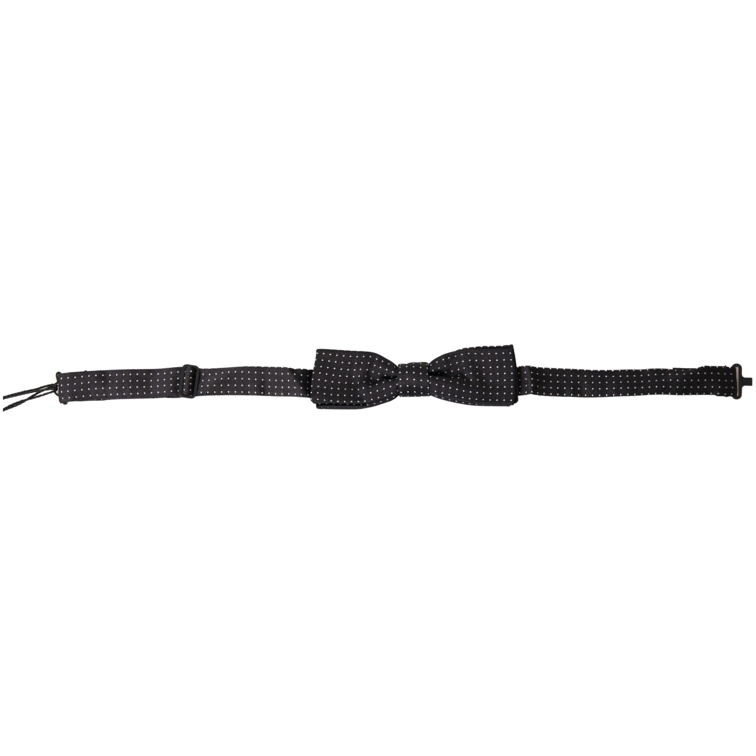 Dolce & Gabbana Black Silk Bow Tie Accessory