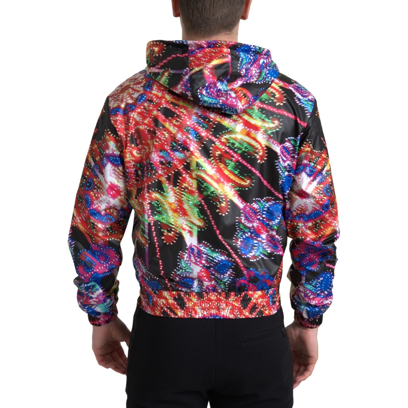 Dolce & Gabbana Multicolor Cotton Full Zip Hooded Sweater Luxe