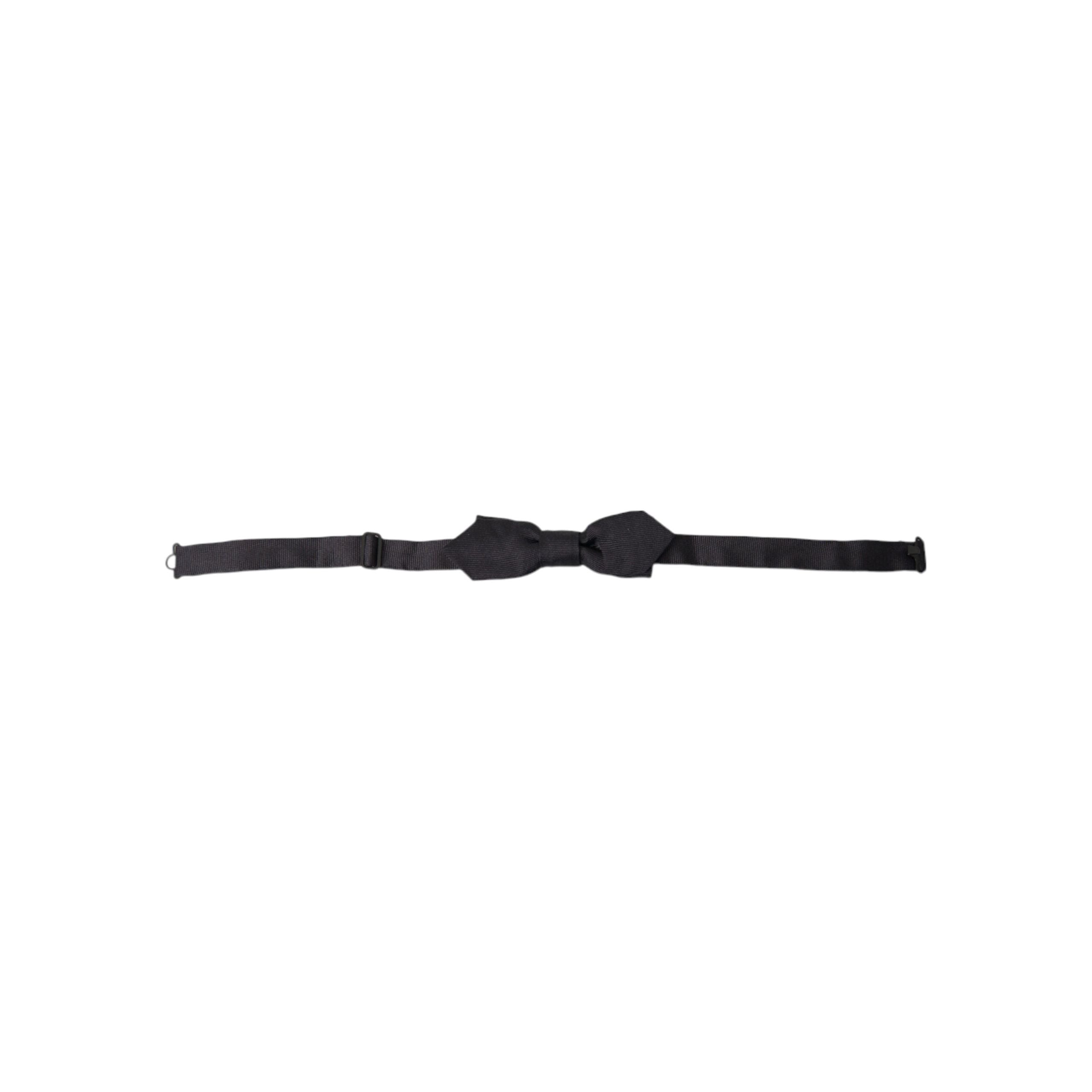Dolce & Gabbana Black Silk Bow Tie for Sophisticated Style