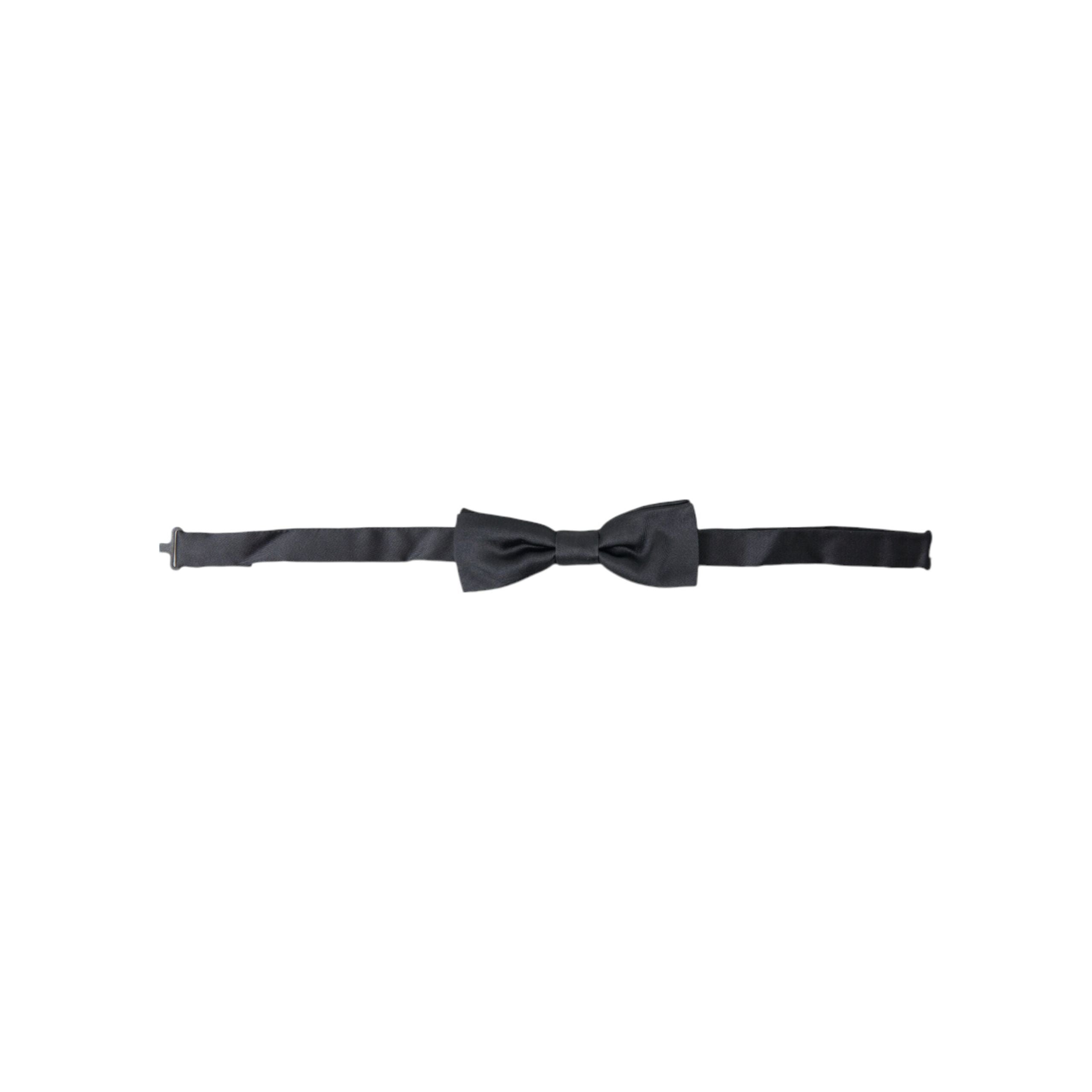 Dolce & Gabbana Anthracite Gray Silk Bow Tie