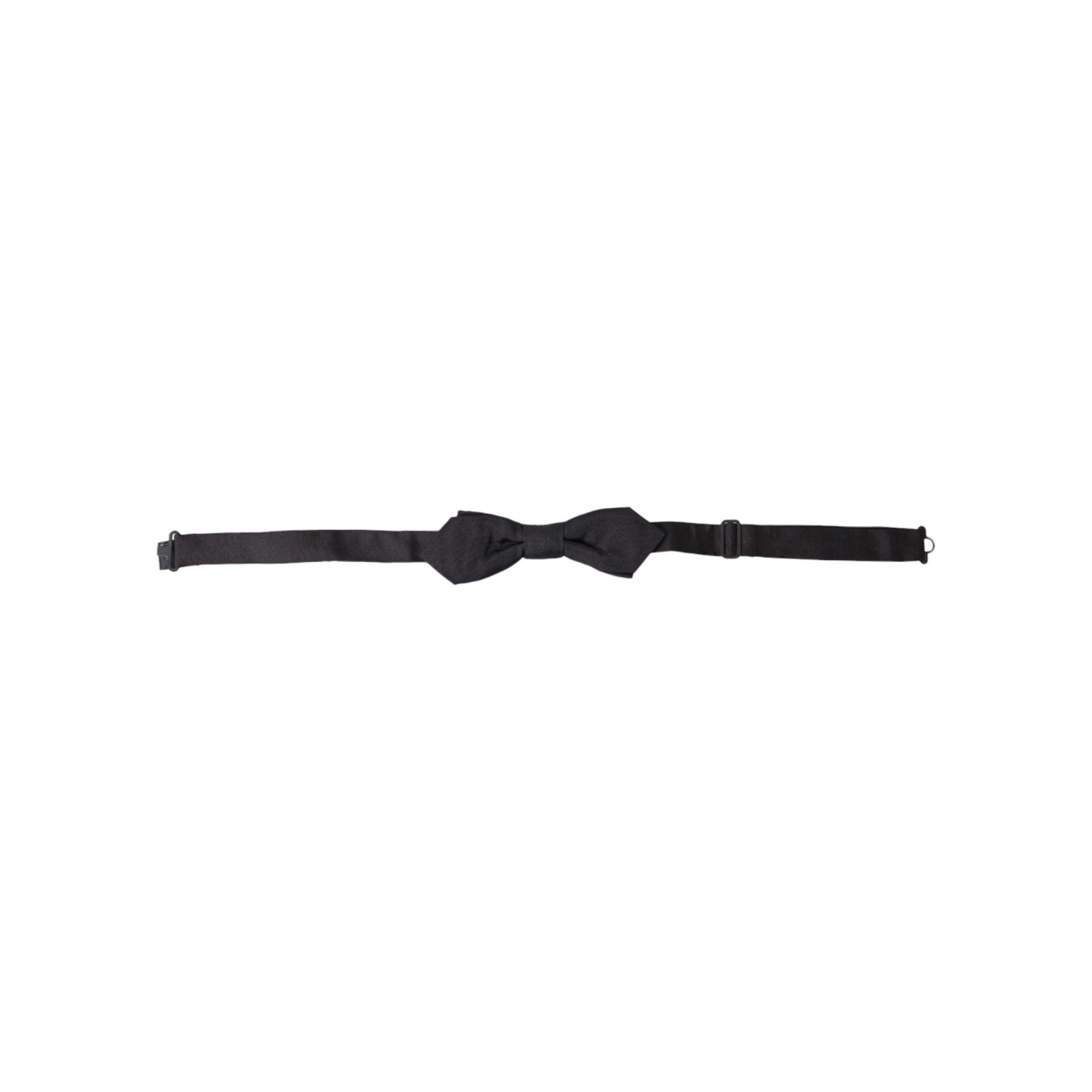 Dolce & Gabbana Black Silk Bow Tie for Formal Elegance