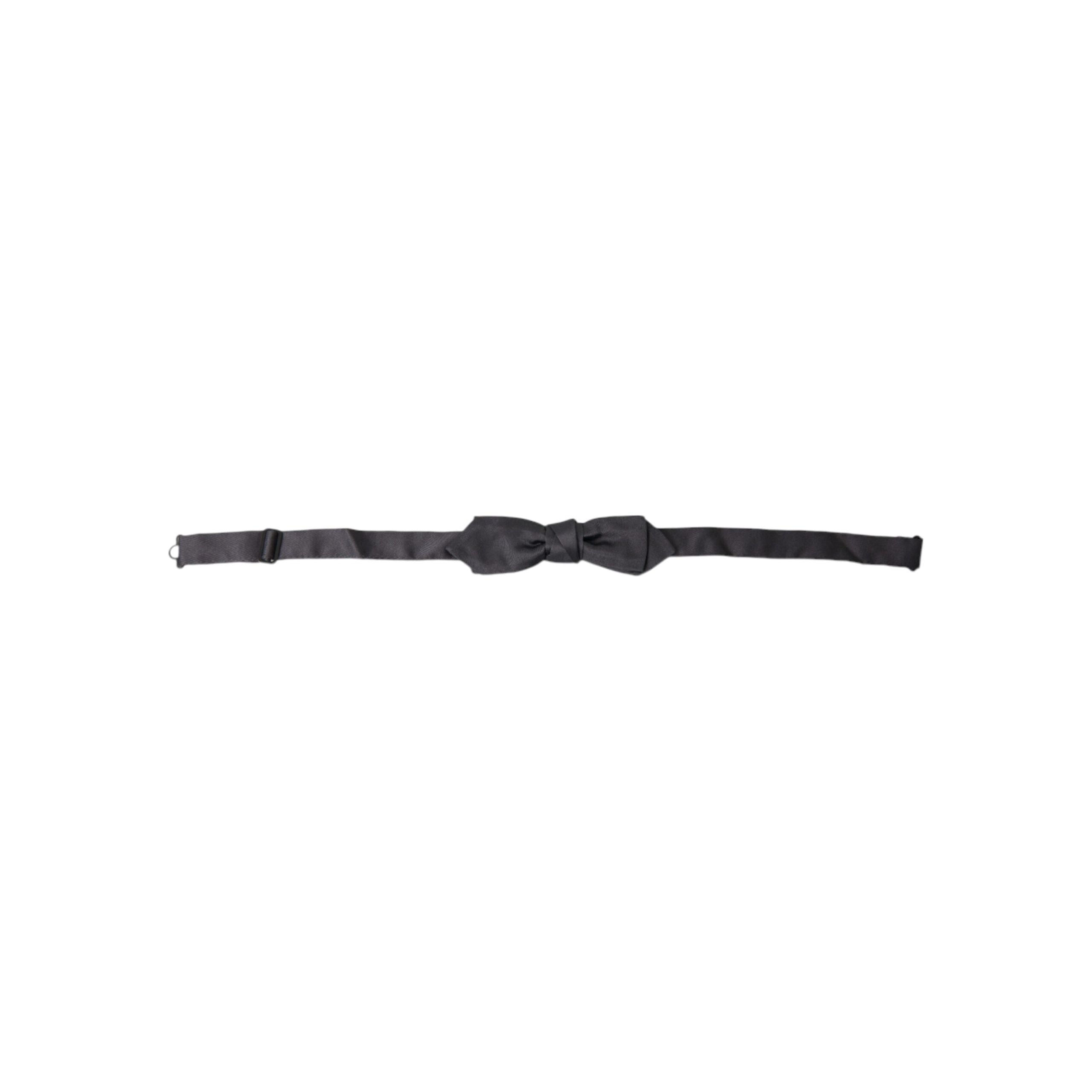 Dolce & Gabbana Anthracite Silk Bow Tie Luxury