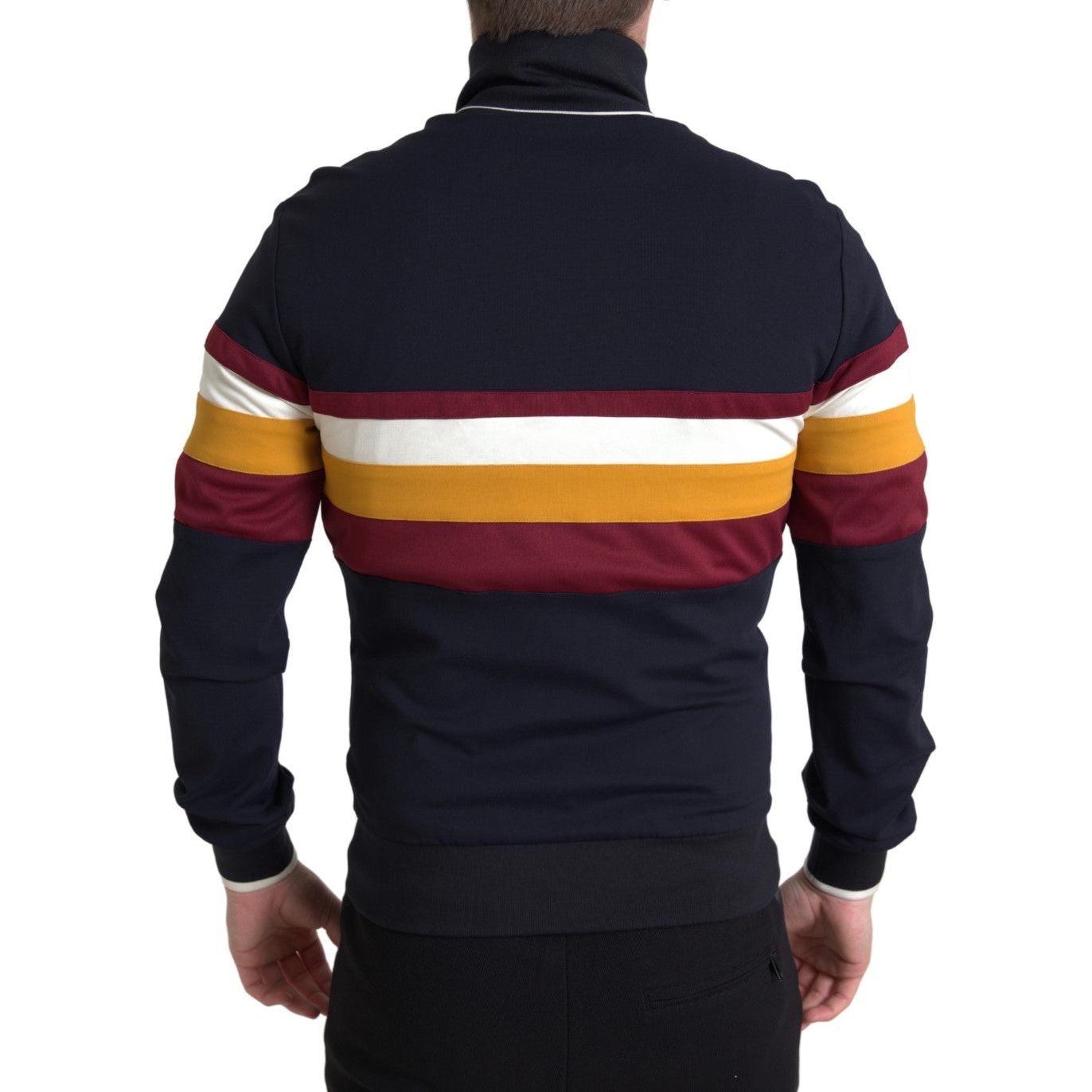 Dolce & Gabbana Blue Wool Zip Cardigan Sweater