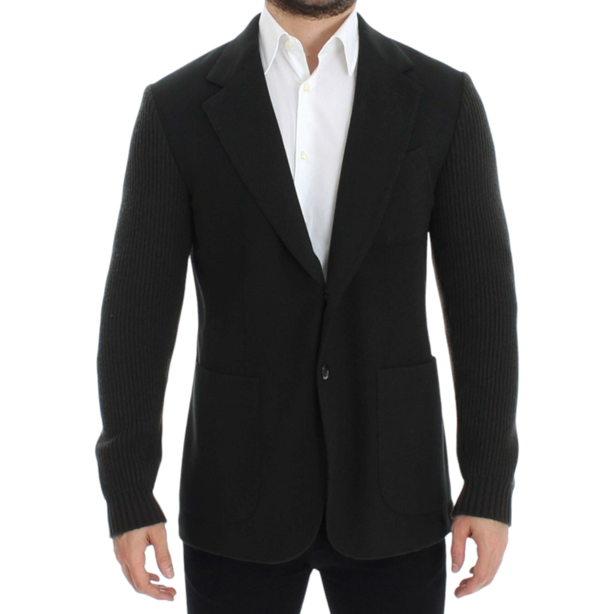 Dolce & Gabbana Green Cashmere Blazer Jacket