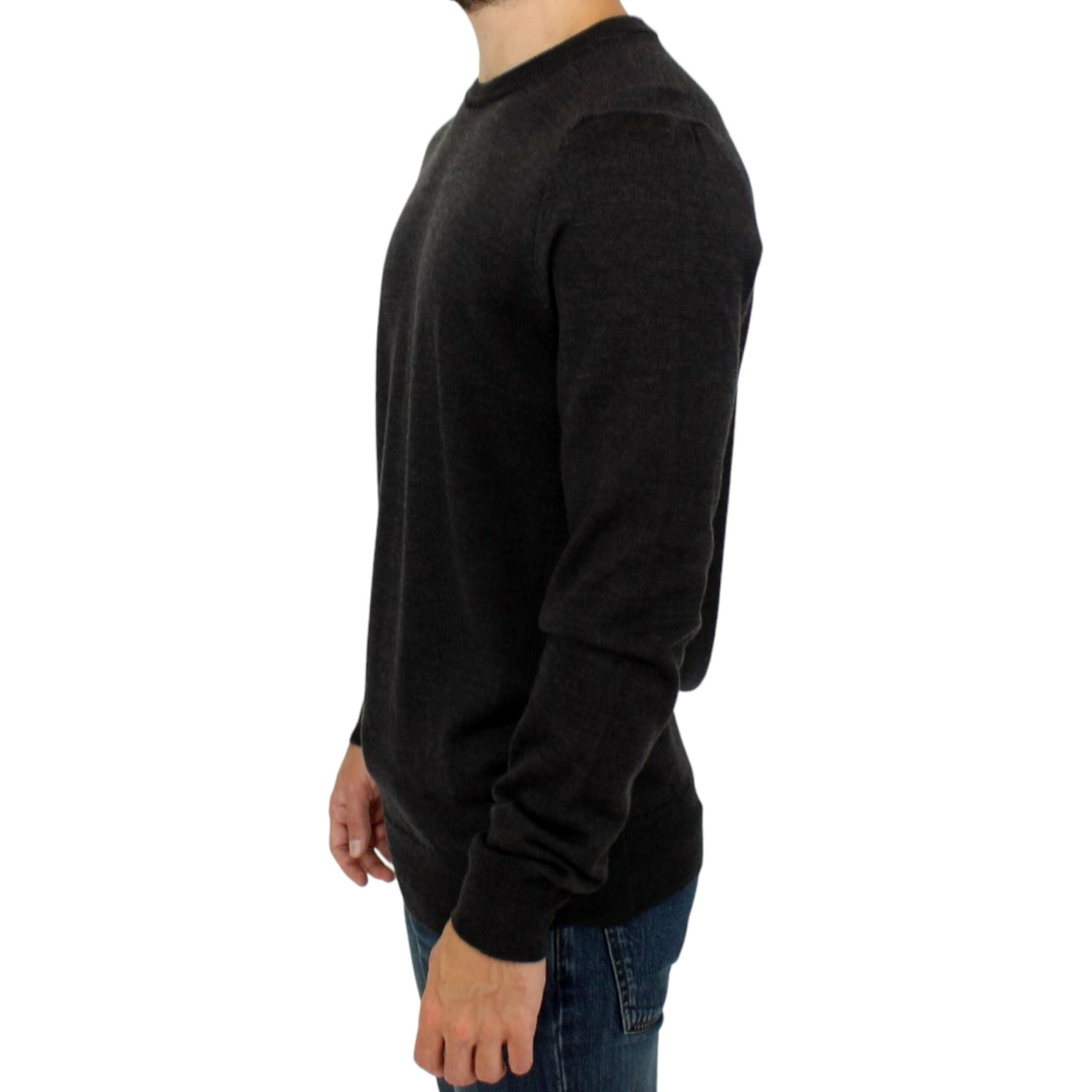 Costume National Elegant Gray Cashmere Crewneck Sweater Pullover