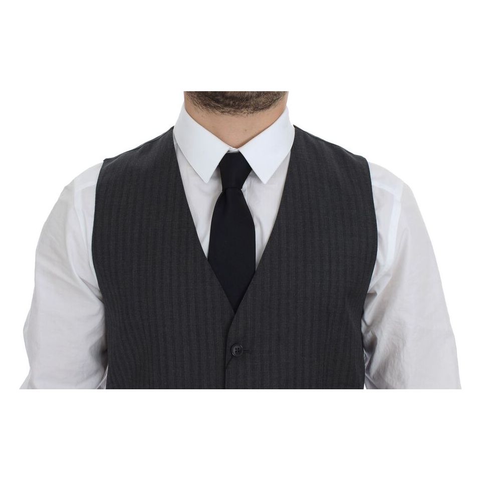 Dolce & Gabbana Black Wool Dress Vest