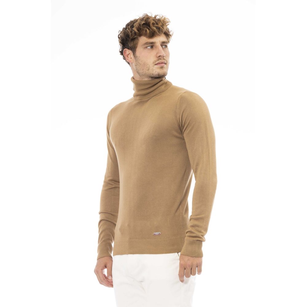 Baldinini Beige Modal Sweater for Elevated Elegance