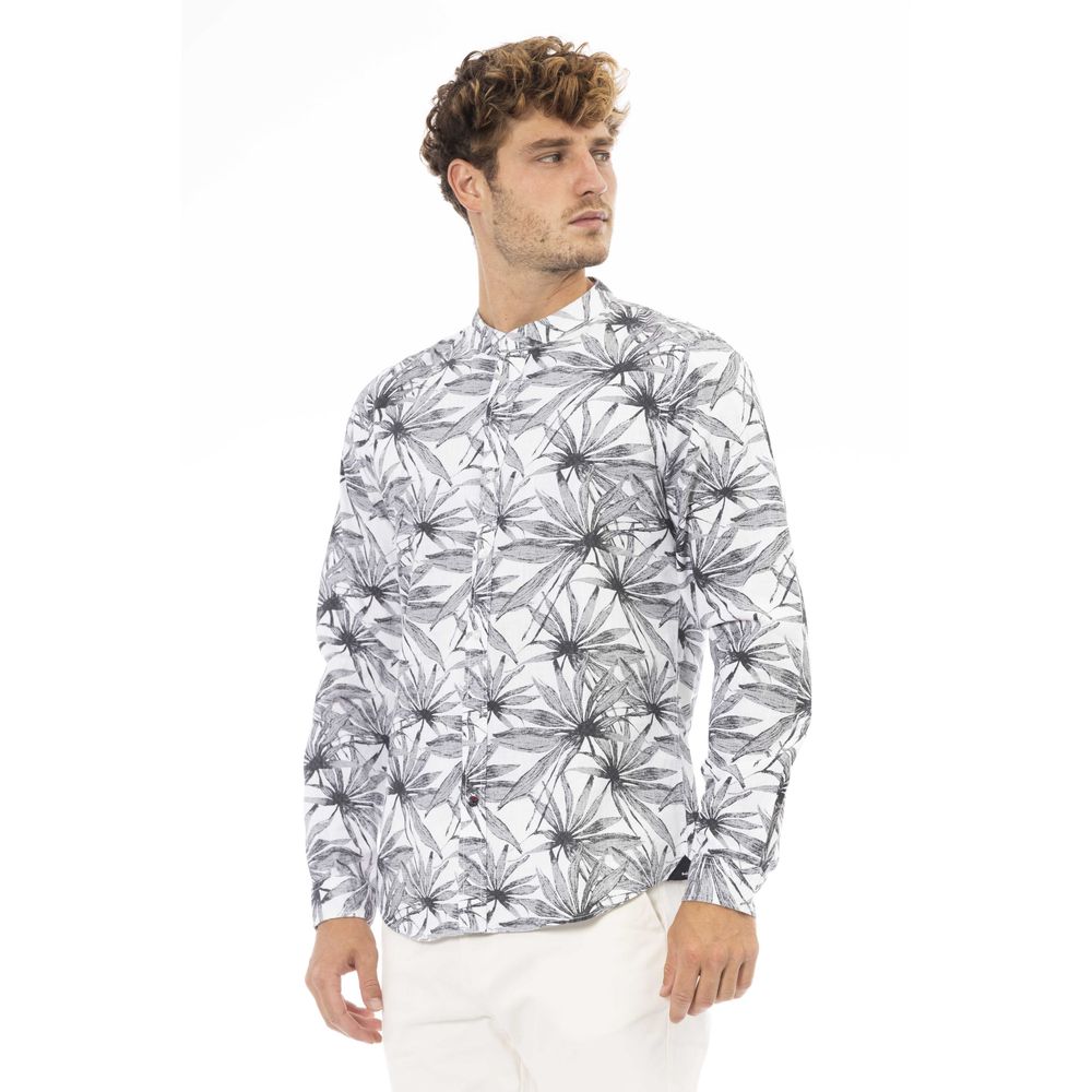 Baldinini Trend Gray Cotton Shirt - Timeless Elegance