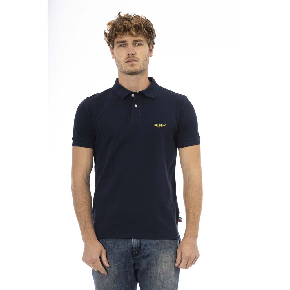 Baldinini Trend Blue Cotton Polo-Shirt for Effortless Elegance