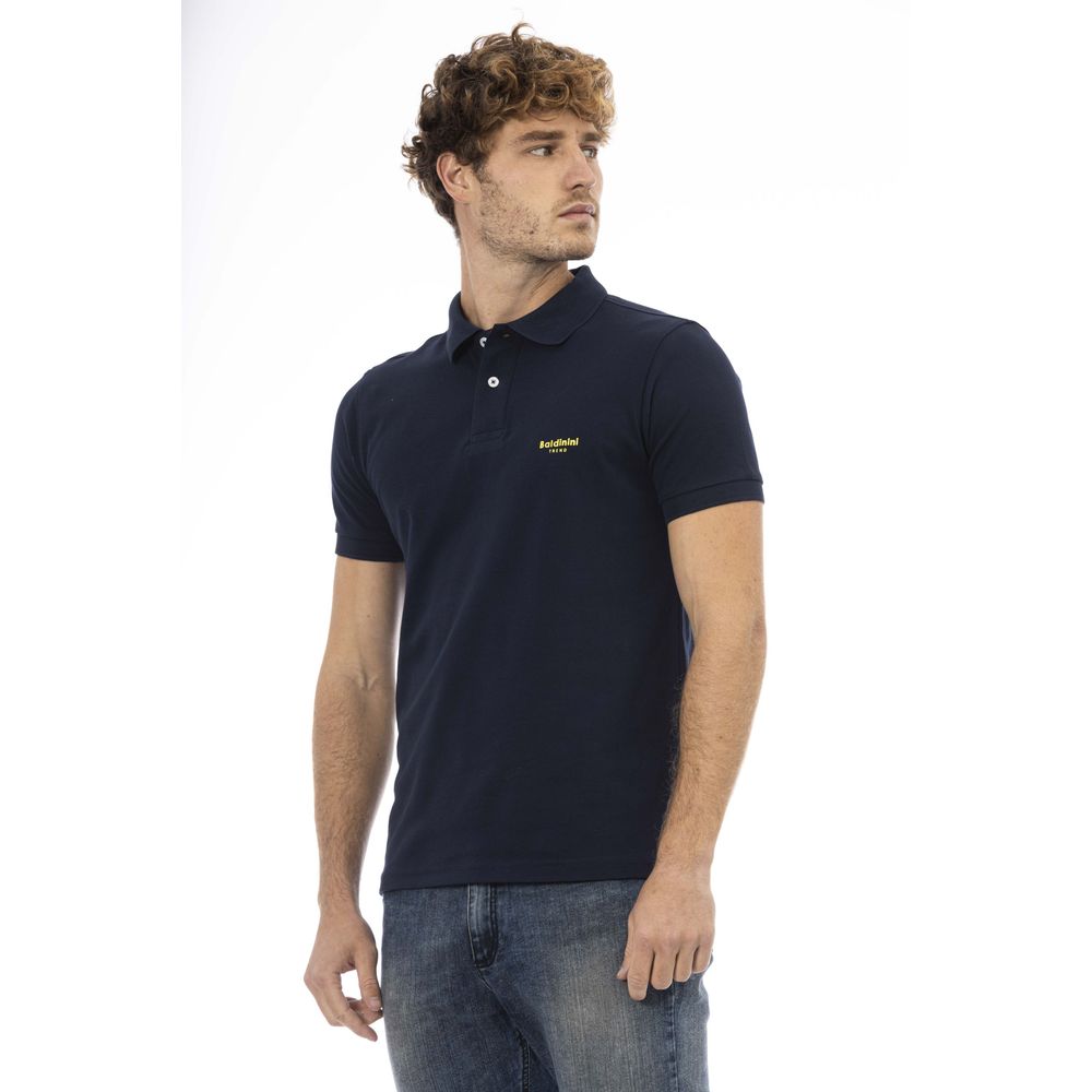 Baldinini Trend Blue Cotton Polo-Shirt for Effortless Elegance