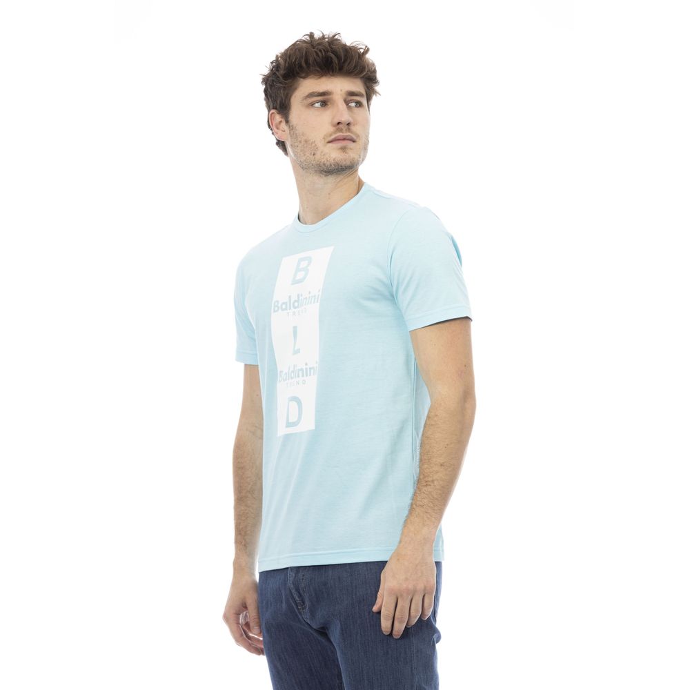 Baldinini Light Blue Cotton T-Shirt for Sophisticated Style