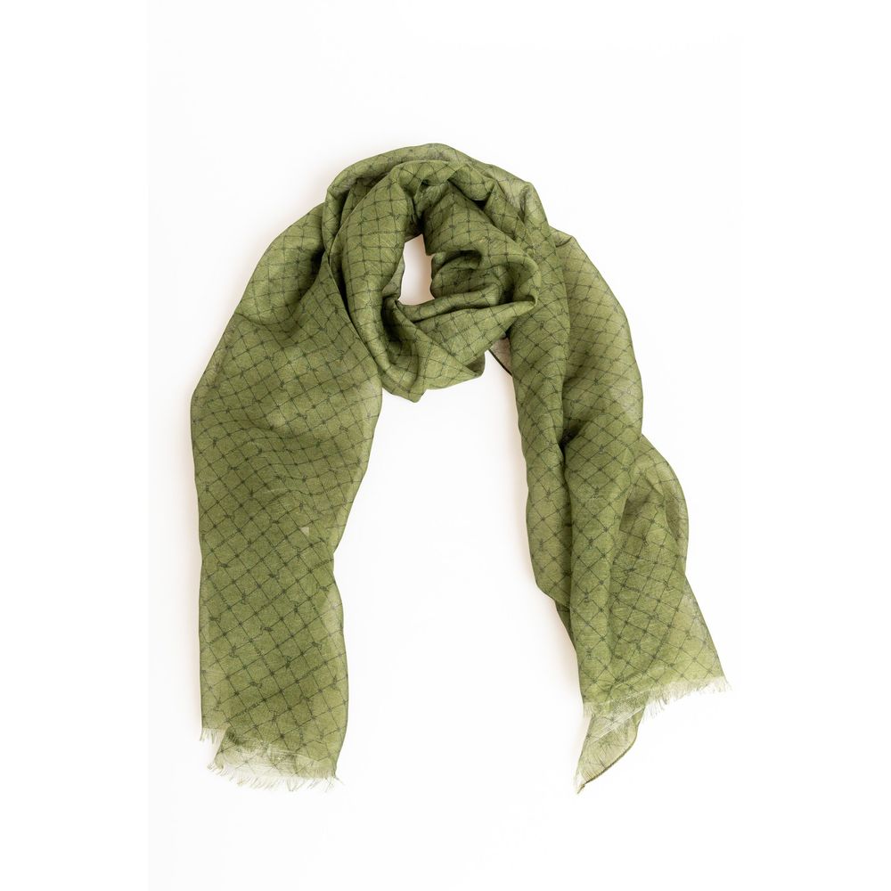 Trussardi Green Modal Scarf for Elevated Style