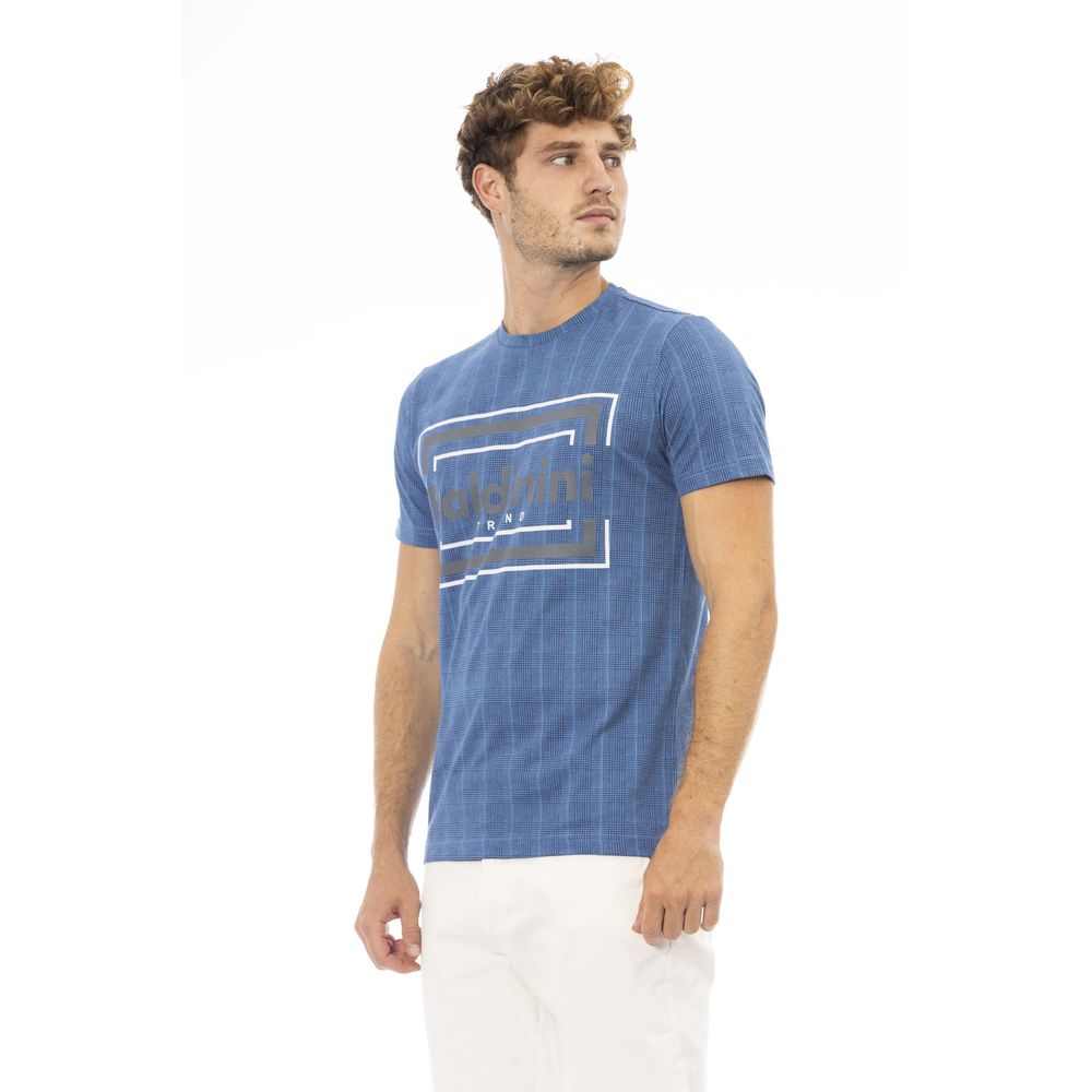 Baldinini Trend Blue Cotton T-Shirt for Elevated Style