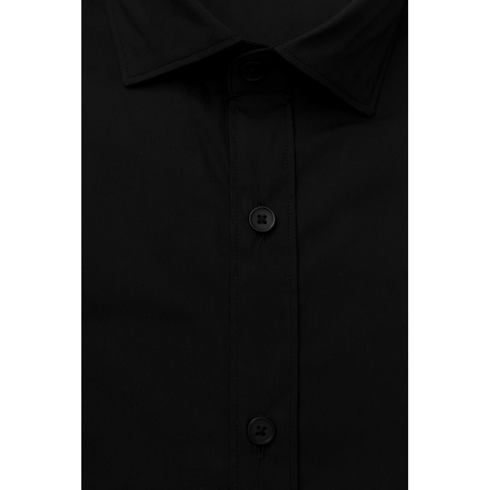 Bagutta Black Cotton Shirt for Timeless Elegance