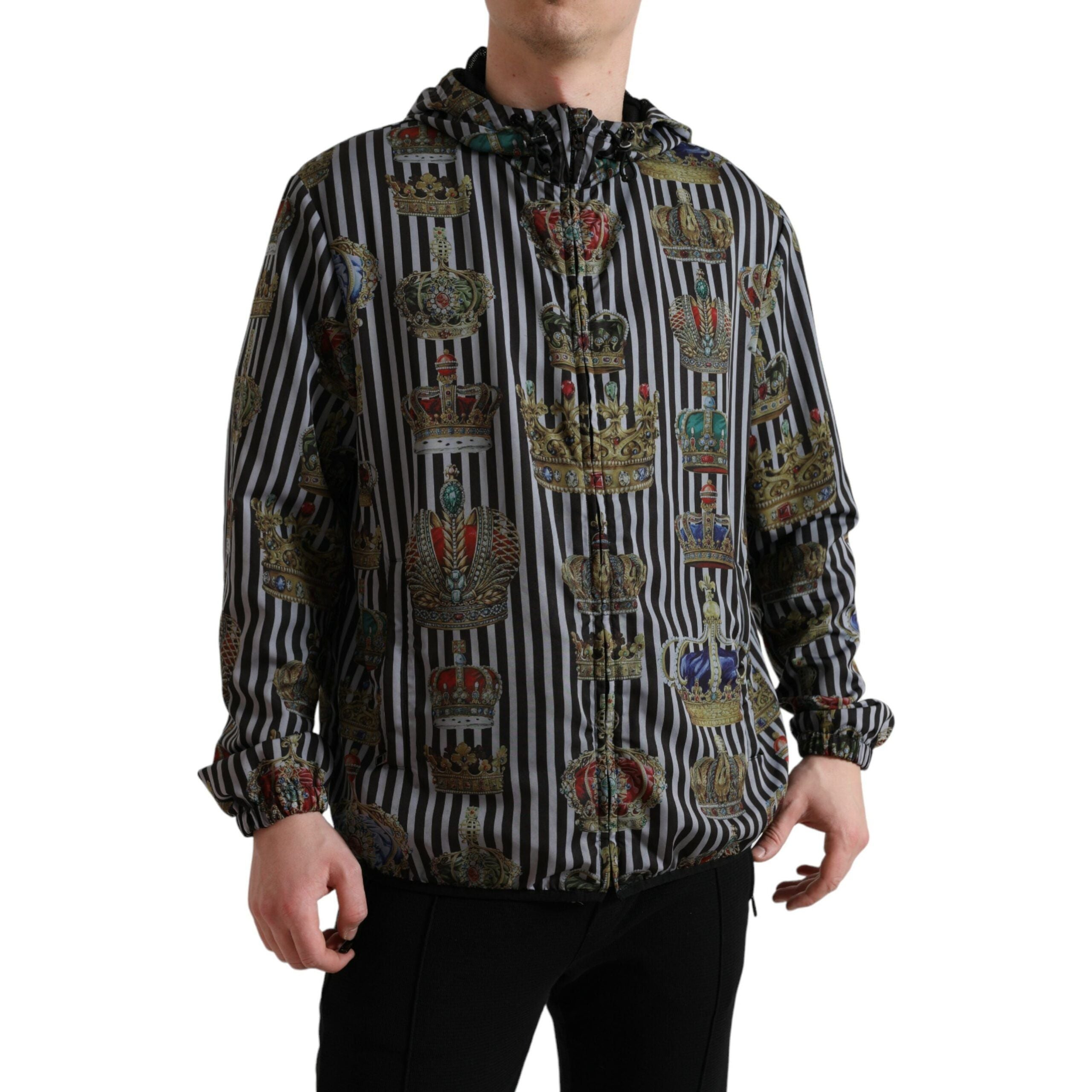 Dolce & Gabbana Black Tech Fabric Hooded Jacket