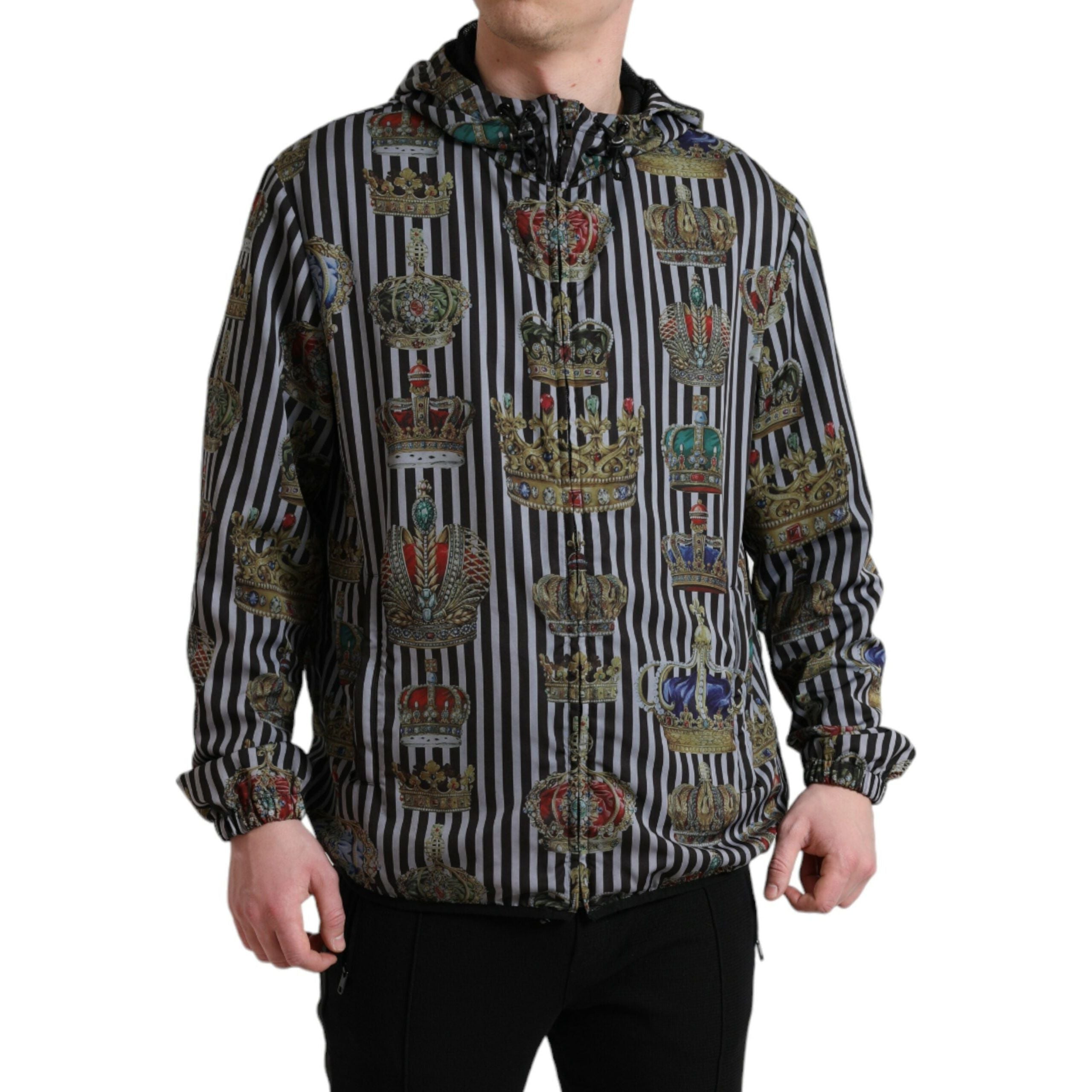 Dolce & Gabbana Black Tech Fabric Hooded Jacket