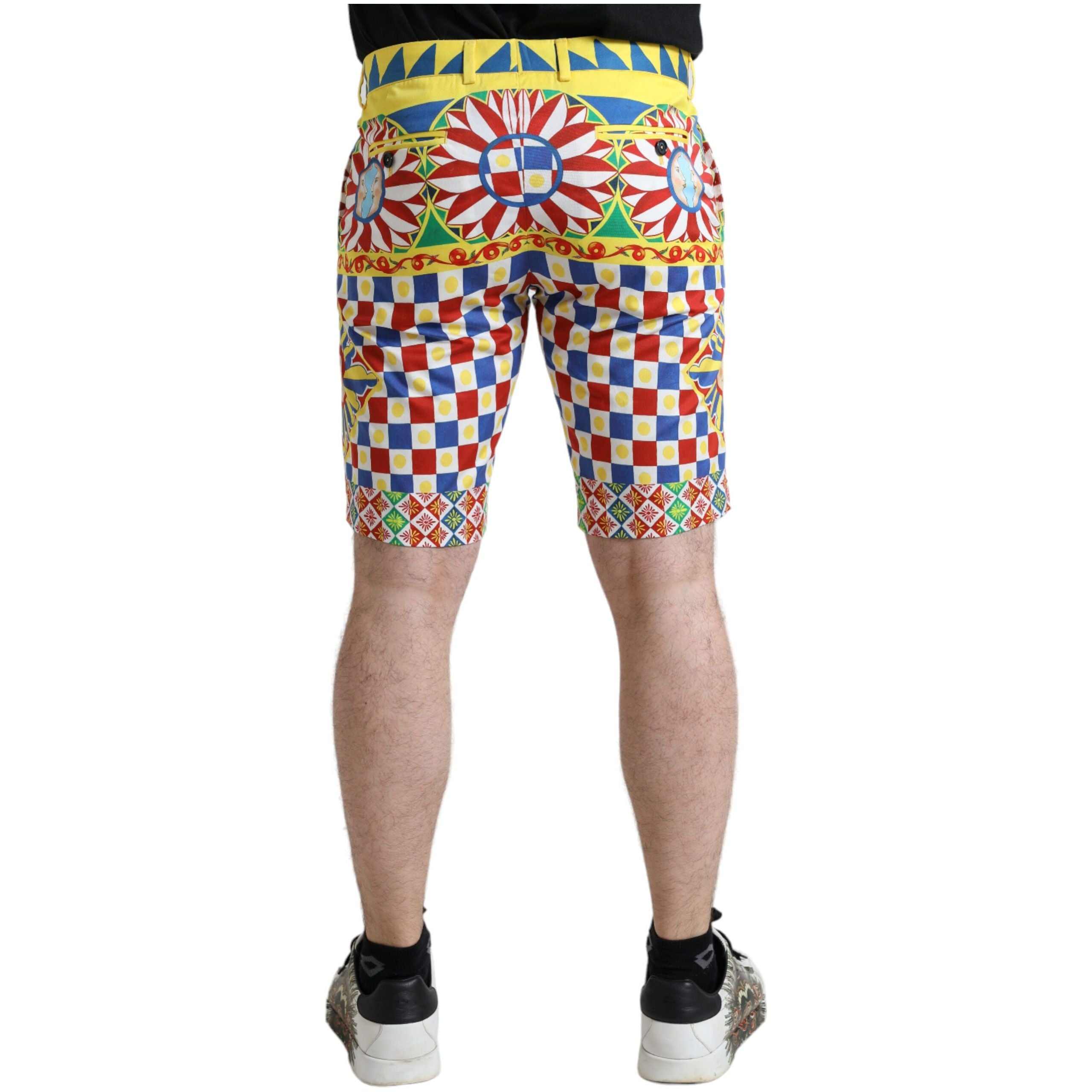 Dolce & Gabbana Multicolor Cotton Bermuda Shorts