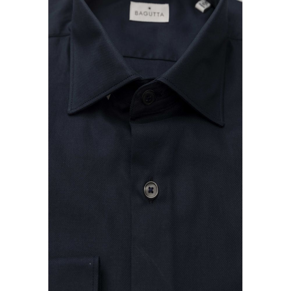 Bagutta Blue Cotton Shirt for Refined Elegance