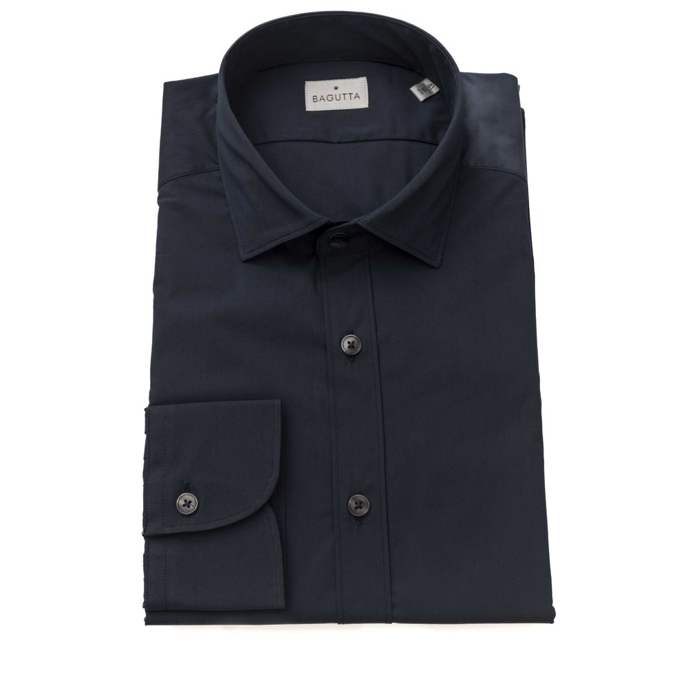 Bagutta Blue Cotton Shirt - Timeless Italian Elegance