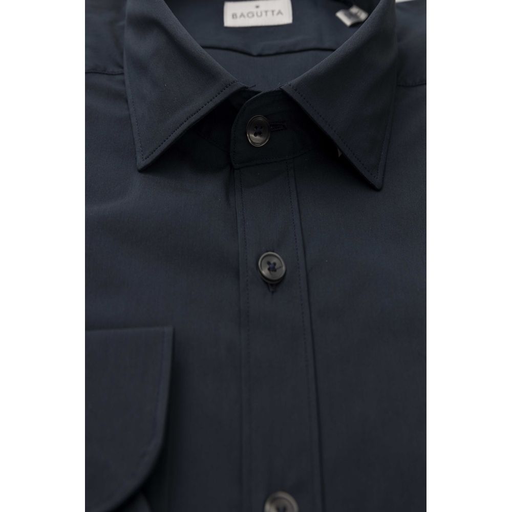 Bagutta Blue Cotton Shirt - Timeless Italian Elegance
