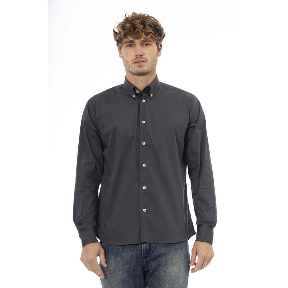 Baldinini Gray Cotton Shirt for Elevated Style