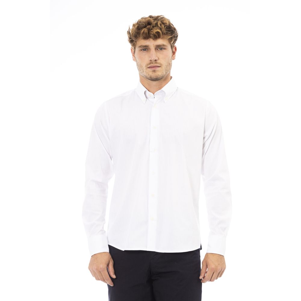 Baldinini White Cotton Shirt for Modern Sophistication