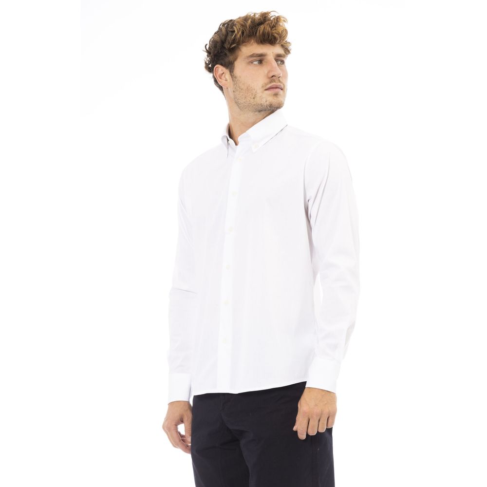 Baldinini White Cotton Shirt for Modern Sophistication