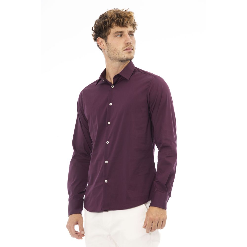Baldinini Trend Red Cotton Shirt for Elevated Style