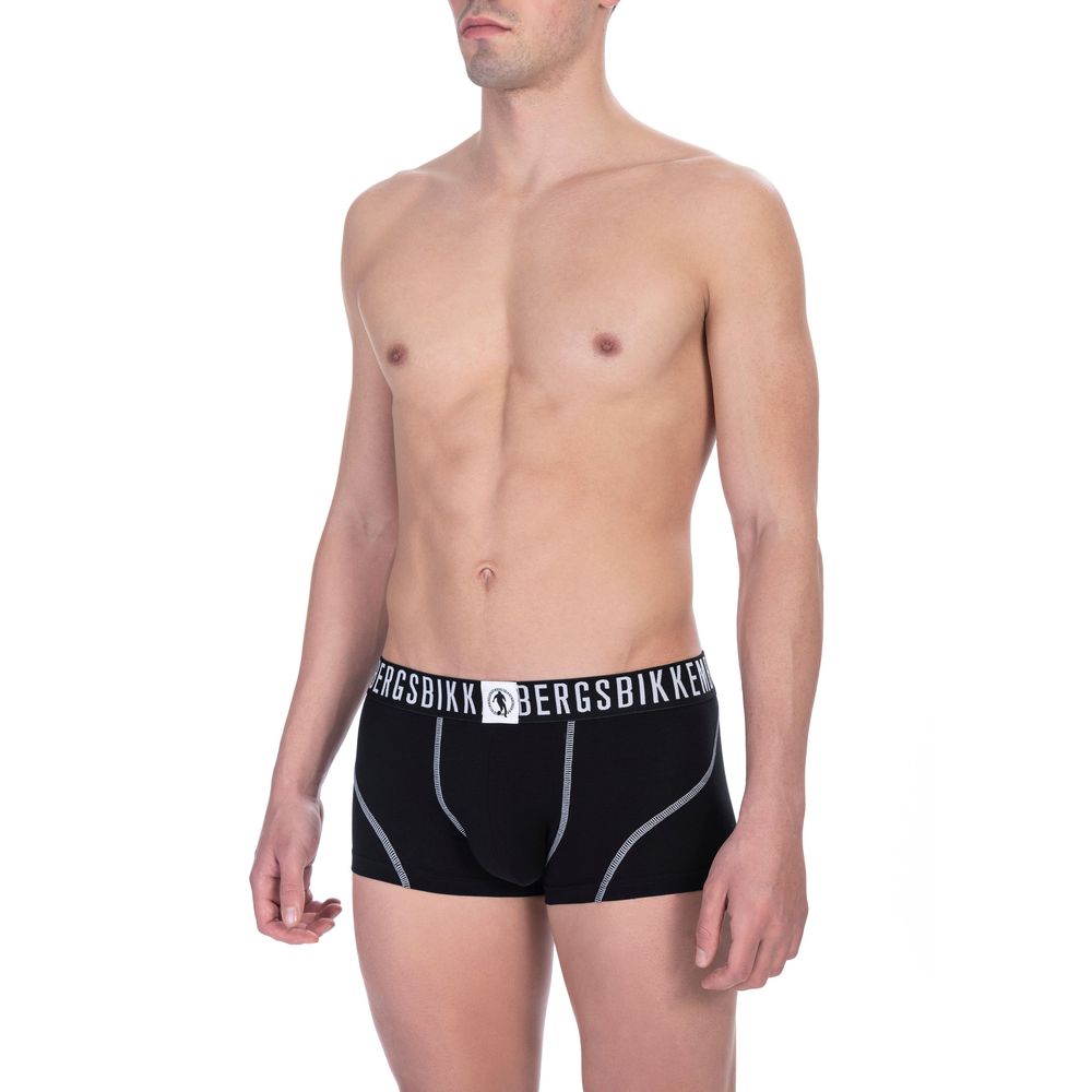 Bikkembergs Black Cotton Trunk Underwear Twin Pack