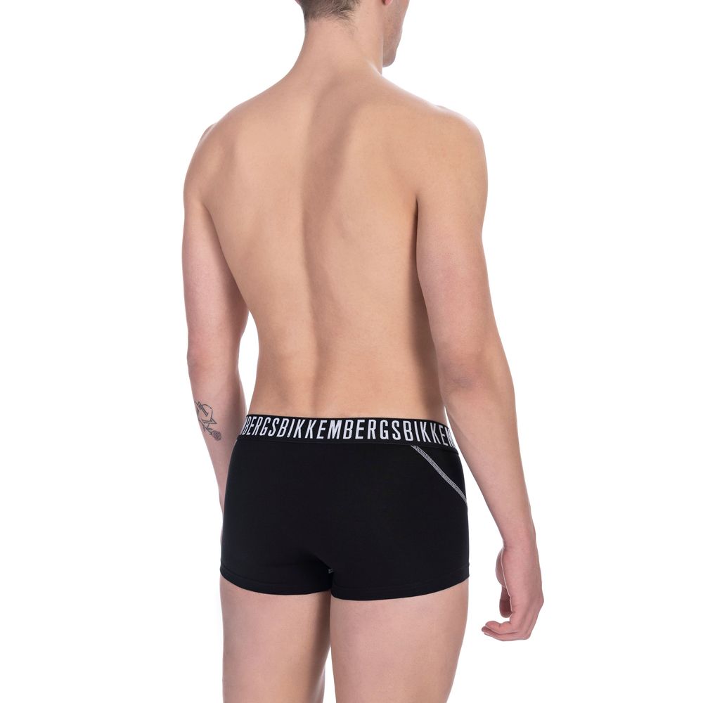 Bikkembergs Black Cotton Trunk Underwear Twin Pack
