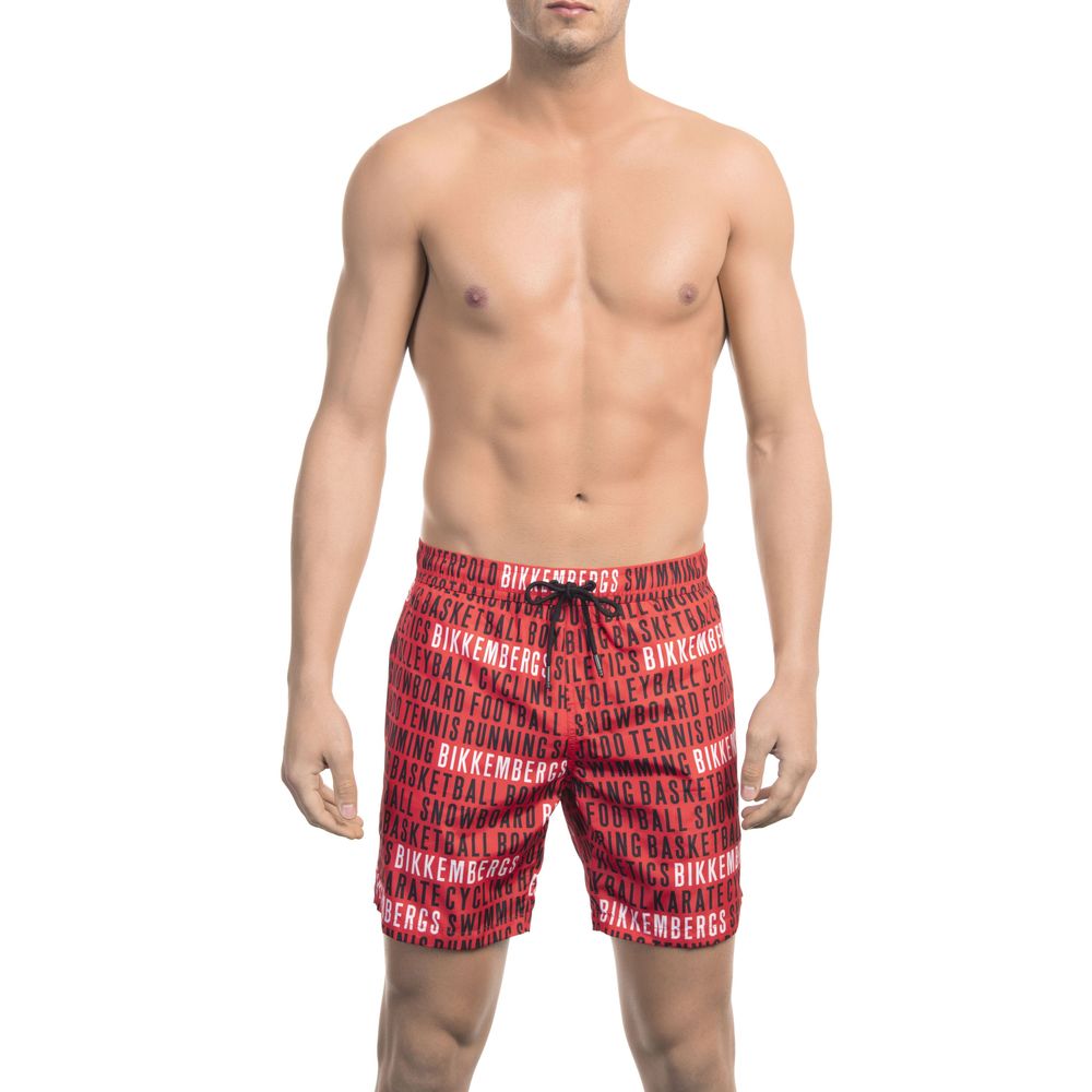 Bikkembergs Red Swim Short for Effortless Elegance