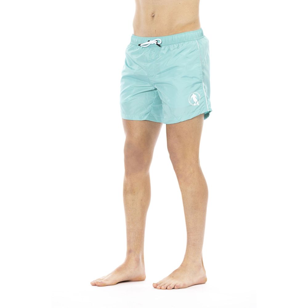 Bikkembergs Light Blue Cotton Swim Short for Effortless Elegance