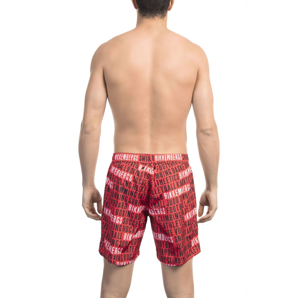 Bikkembergs Red Swim Short for Effortless Elegance
