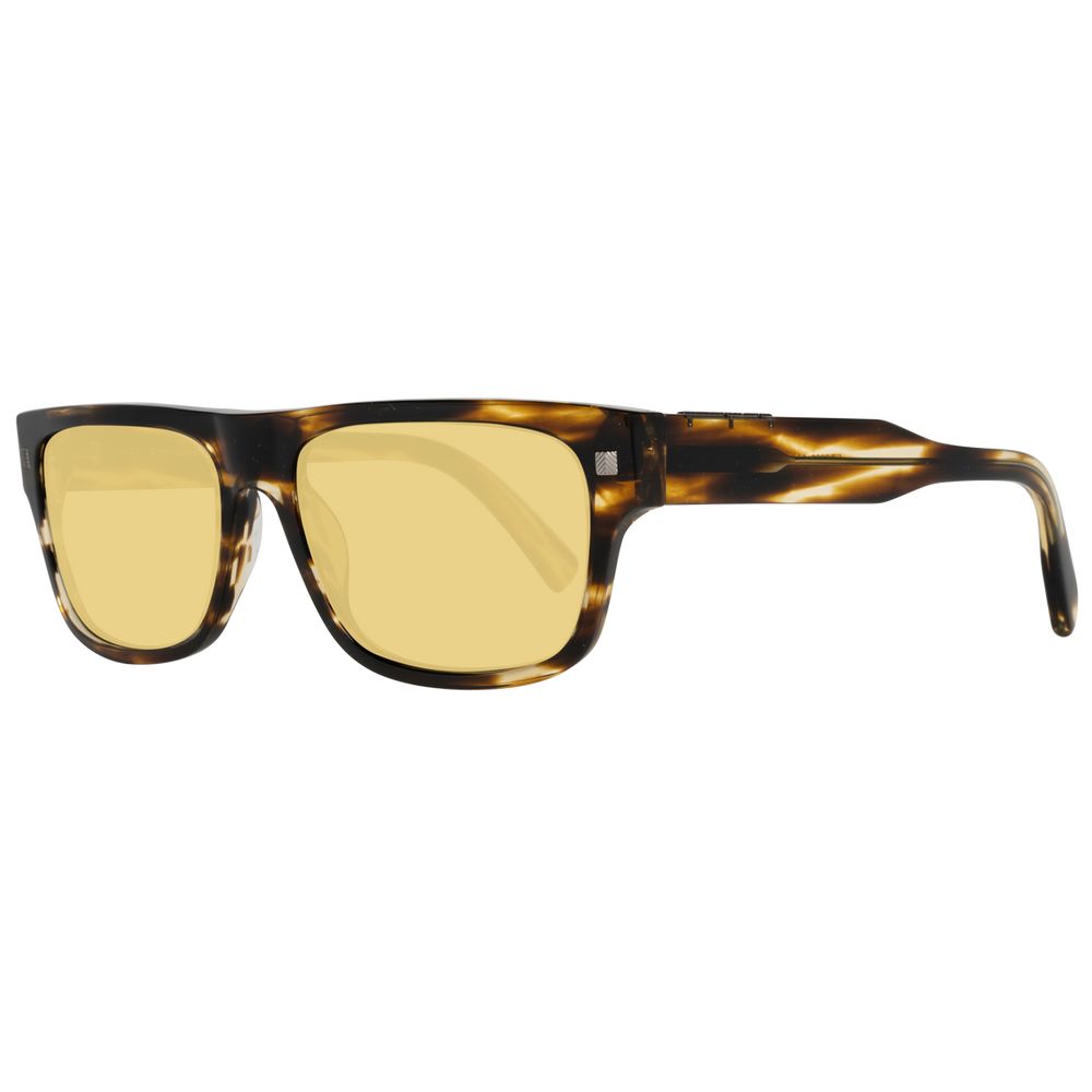 Ermenegildo Zegna Brown Acetate Sunglasses for Timeless Elegance