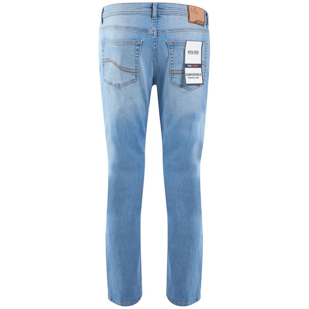 Yes Zee Light Blue Cotton Denim Jeans for Effortless Style
