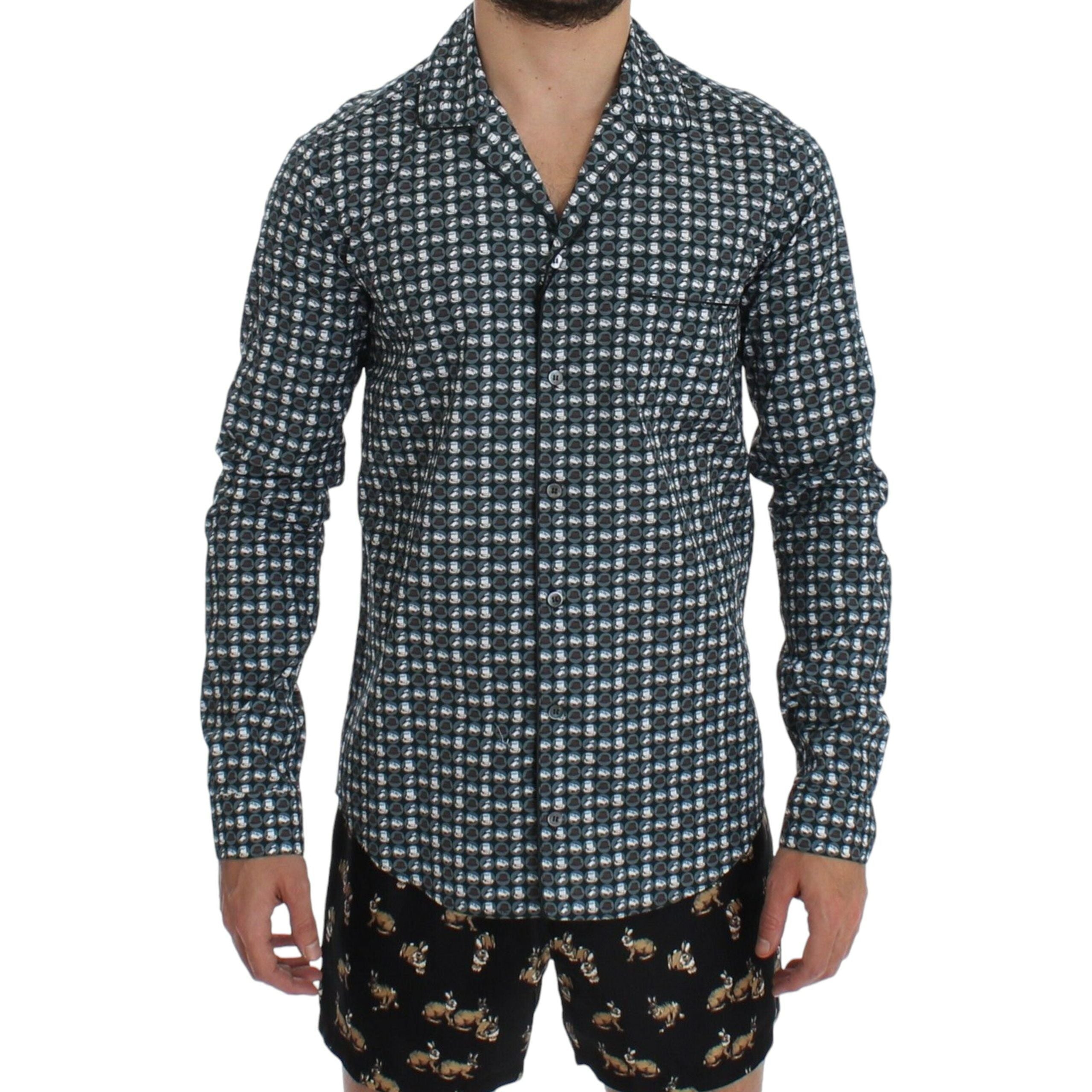 Dolce & Gabbana Green Cotton Pajama Nightshirt Luxury