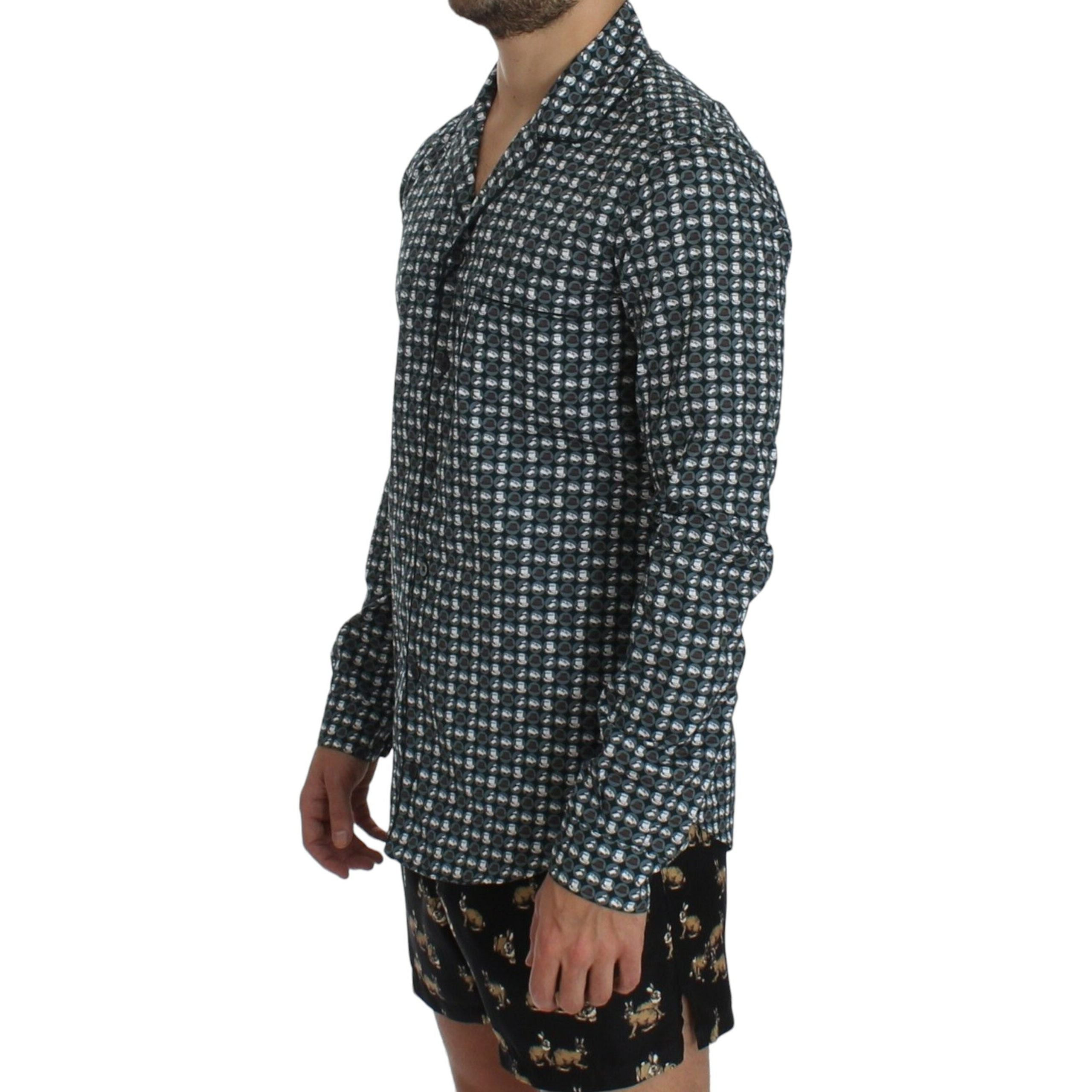 Dolce & Gabbana Green Cotton Pajama Nightshirt Luxury