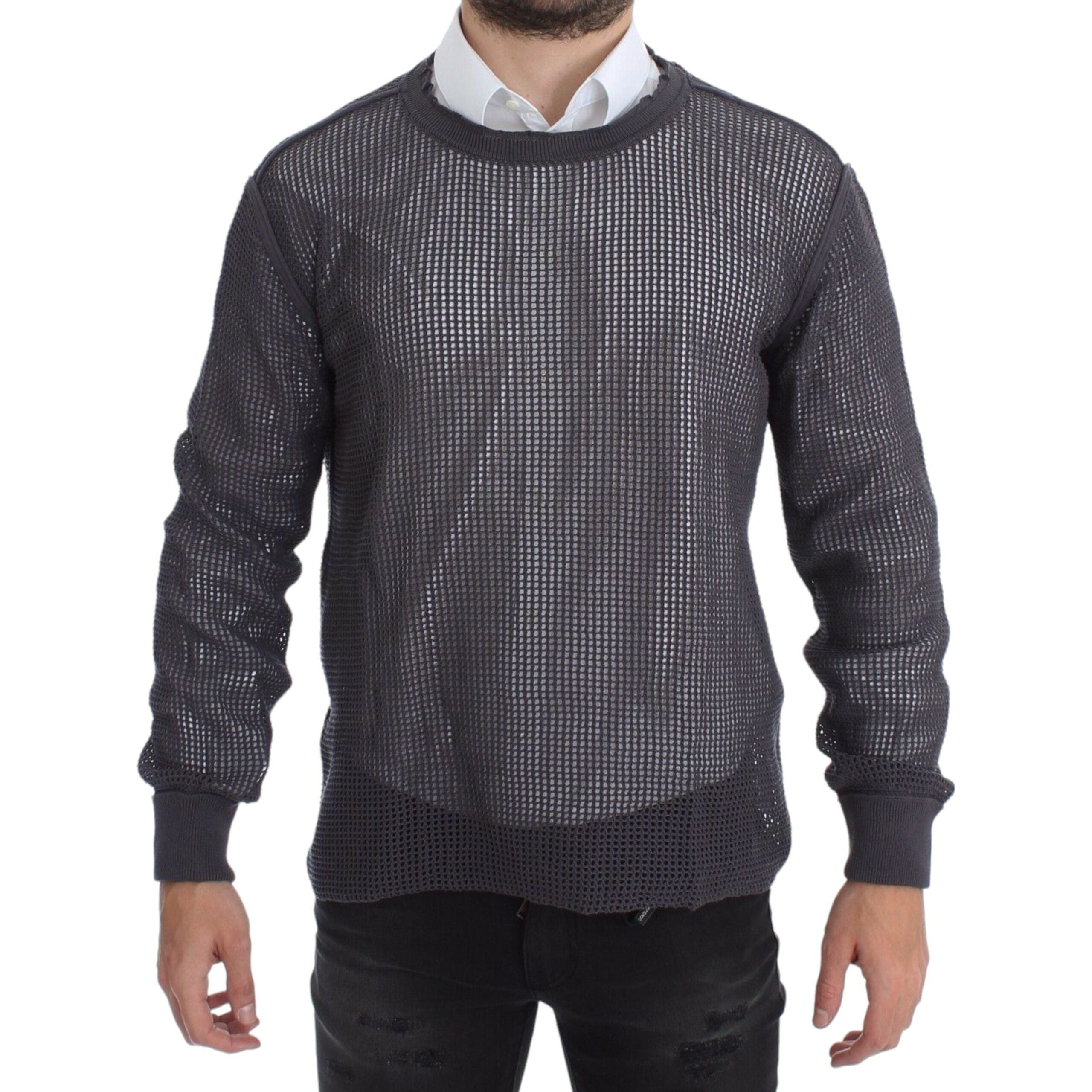 Dolce & Gabbana Light Purple Cotton Netted Sweater