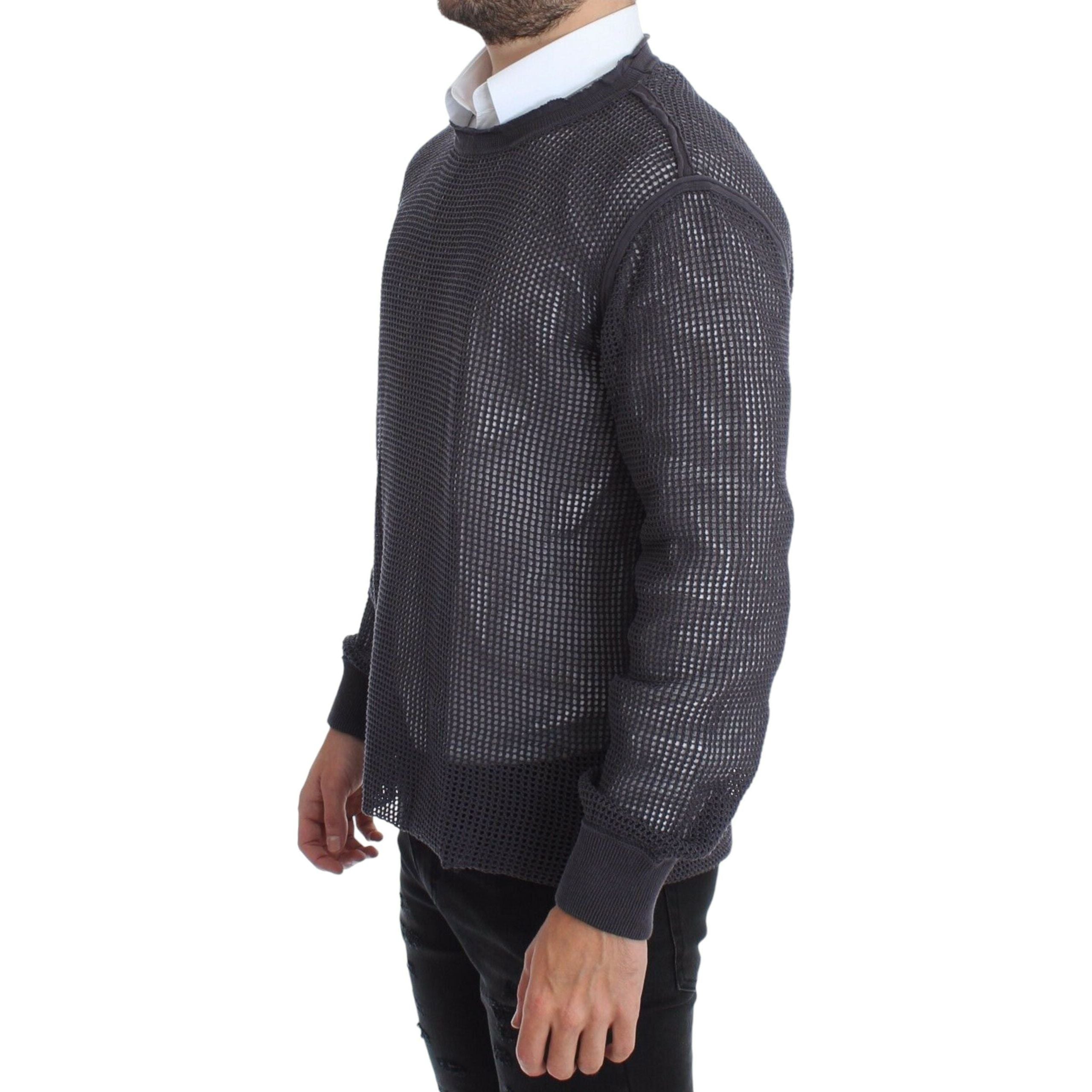 Dolce & Gabbana Light Purple Cotton Netted Sweater