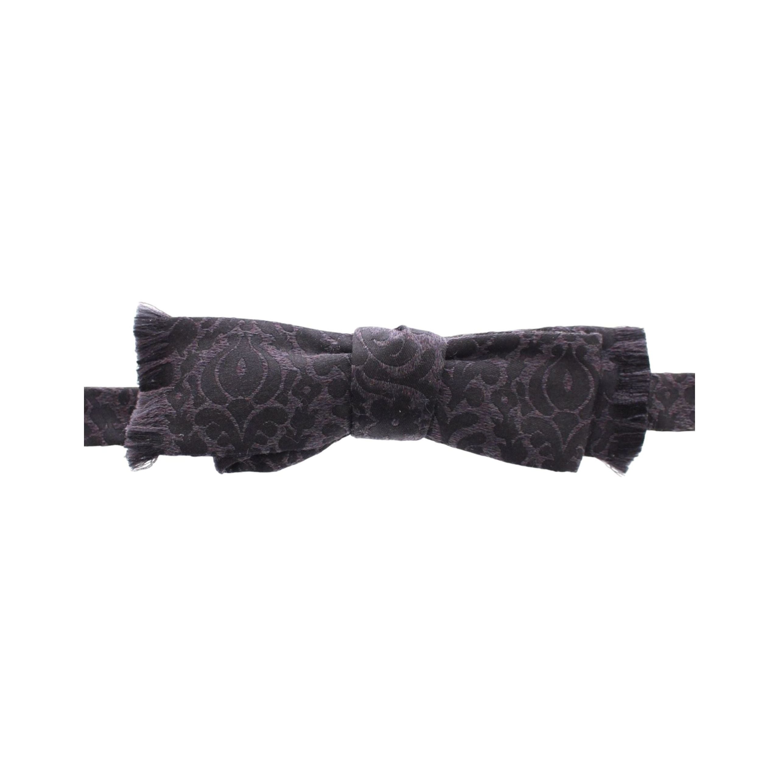 Dolce & Gabbana Black Silk Crystal-Embellished Waist Belt